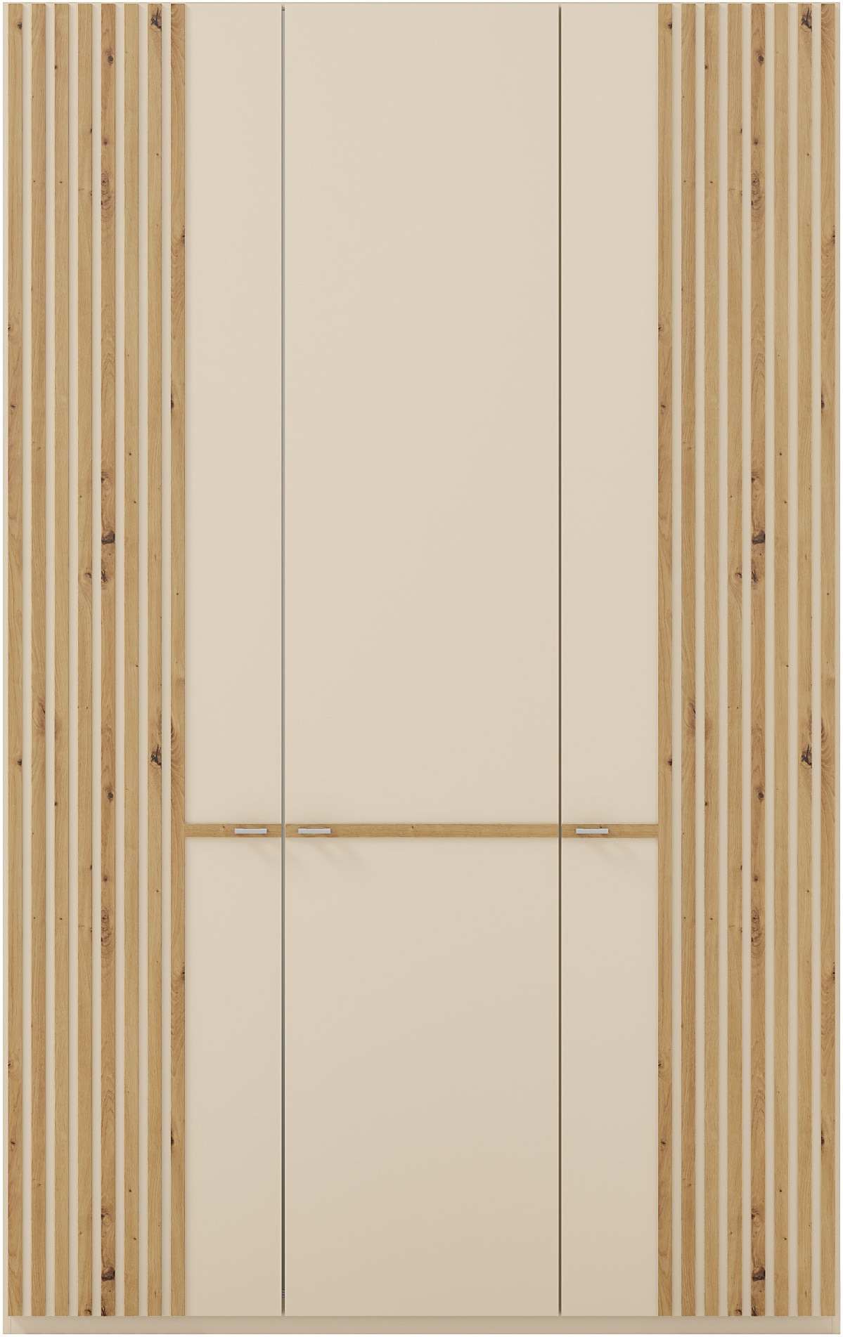 Thumbnail - Musterring Kleiderschrank "Isabelle" Lamellen in Eiche, Griffe in silber, verschiedene Größen und Farben