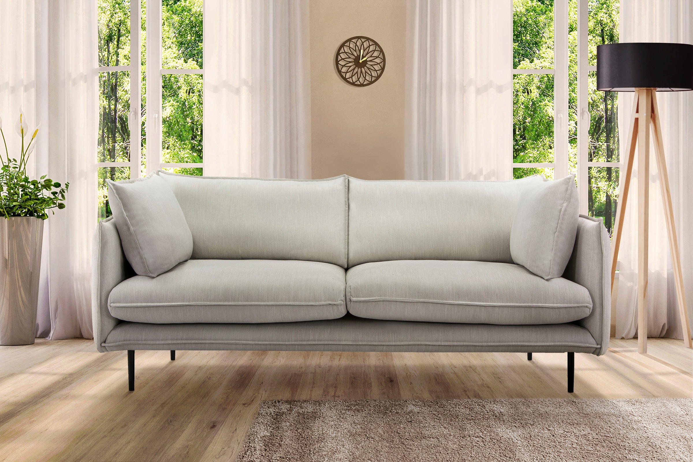 Home affaire 3-Sitzer "Somba" mit dickem Keder und eleganter Optik günstig online kaufen