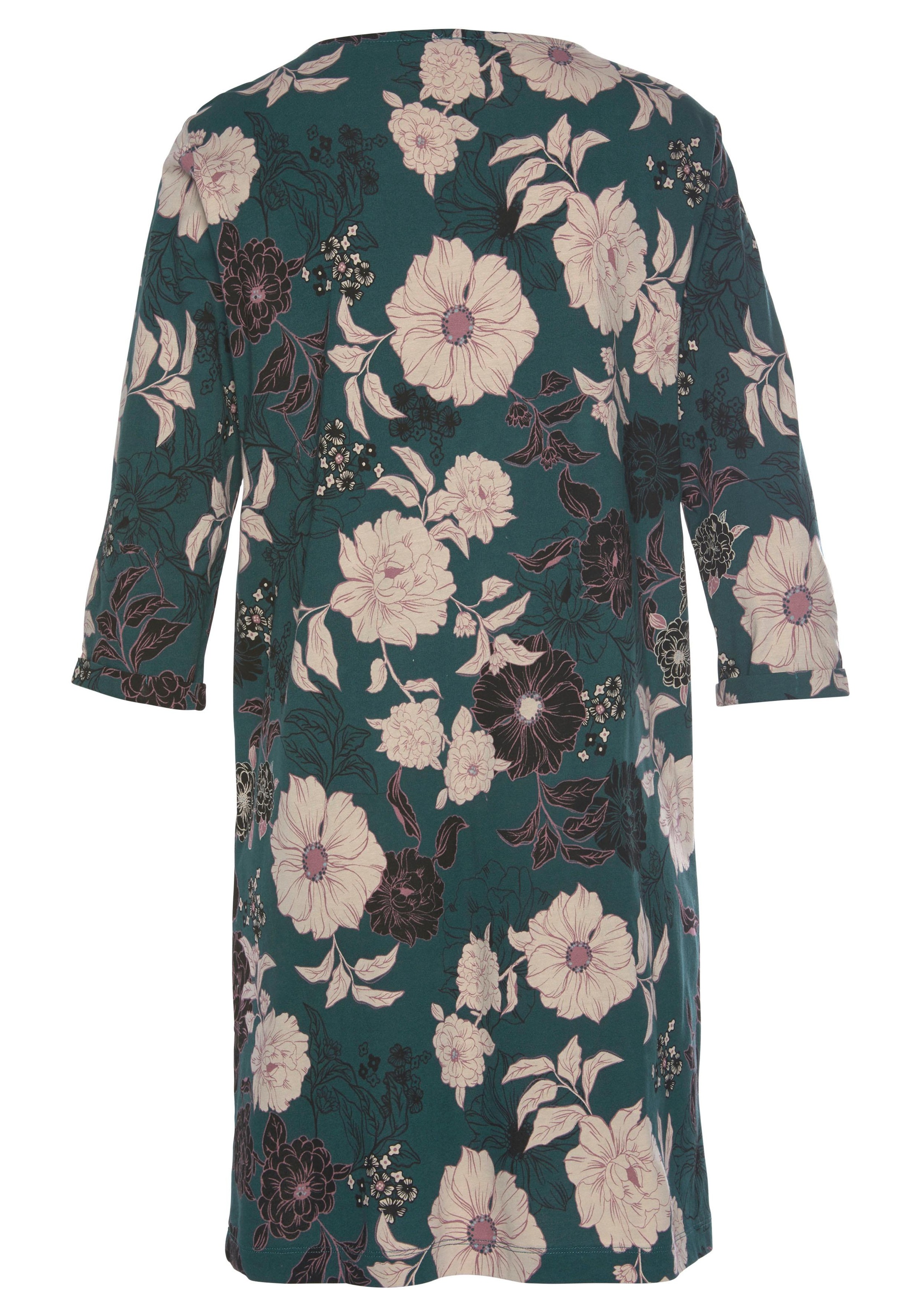 Thumbnail - s.Oliver Nachthemd 1-teilig, im Blumenmuster mit 3/4-Ärmeln