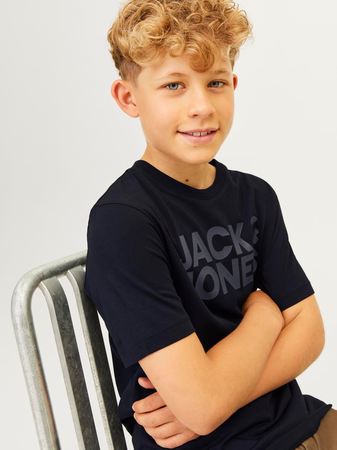 Jack & Jones Junior Rundhalsshirt »JJECORP stylisch, atmungsaktiv, pflegeleicht«, bedruckt, casual, regular fit, Jersey, Rundhals