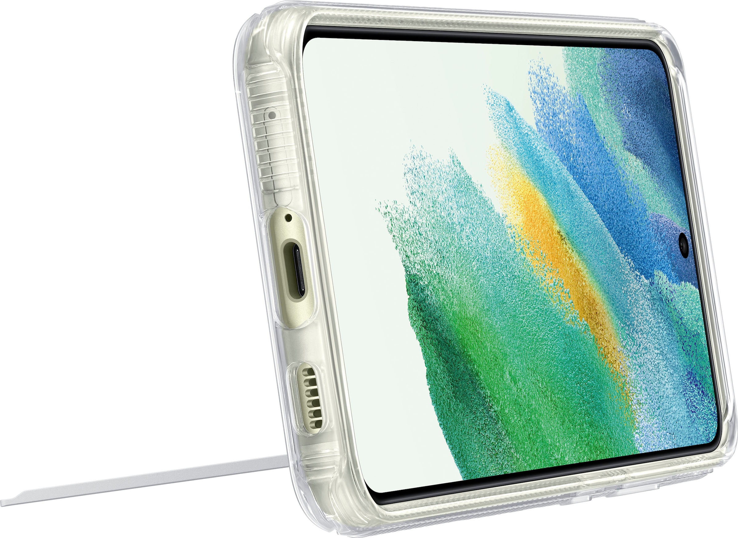 Samsung Handyhülle »Clear Standing Rugged Cover S21 FE«, Galaxy S21 FE, 16,3 cm (6,4 Zoll)