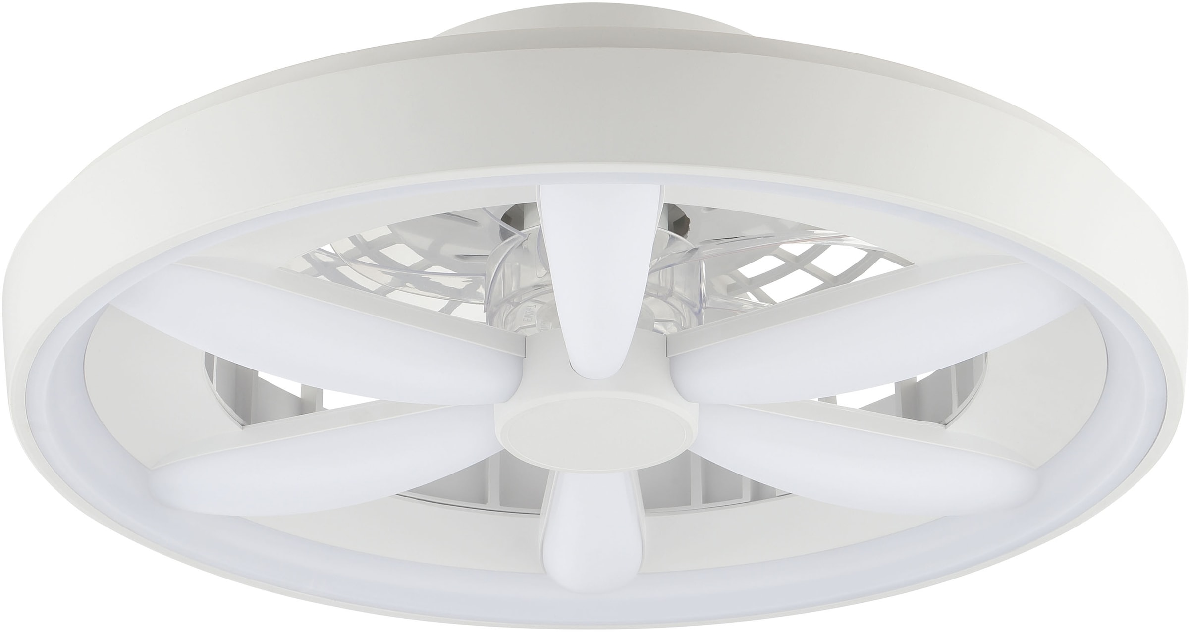 Hanseatic LED Deckenleuchte »DLV2205«, 1 flammig, Leuchtmittel LED-Modul | LED fest integriert, LED Ventilator, Ø 48 cm, 6400 lm, dimmbar, Fernbedienung, weiß