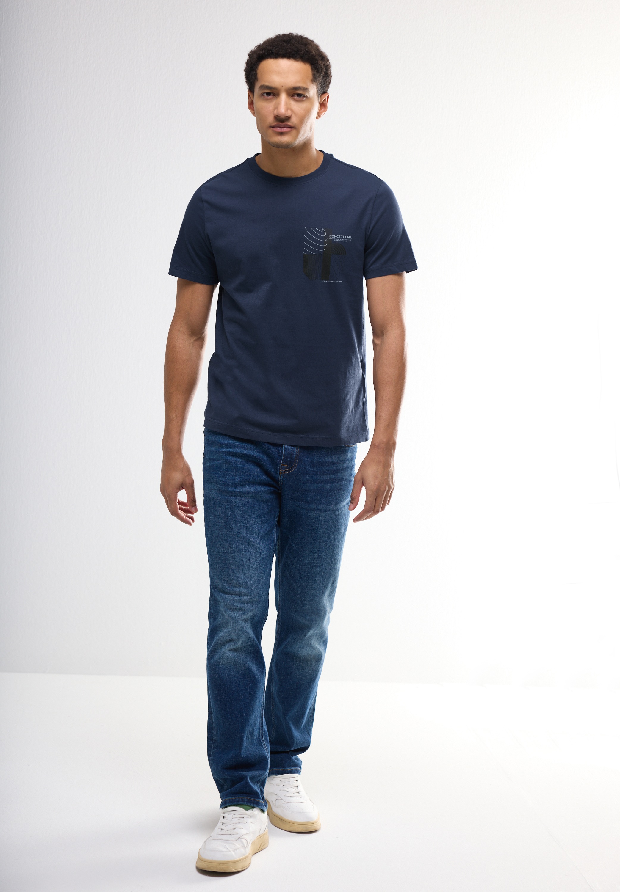 STREET ONE MEN T-Shirt, mit Rundhalsausschnitt