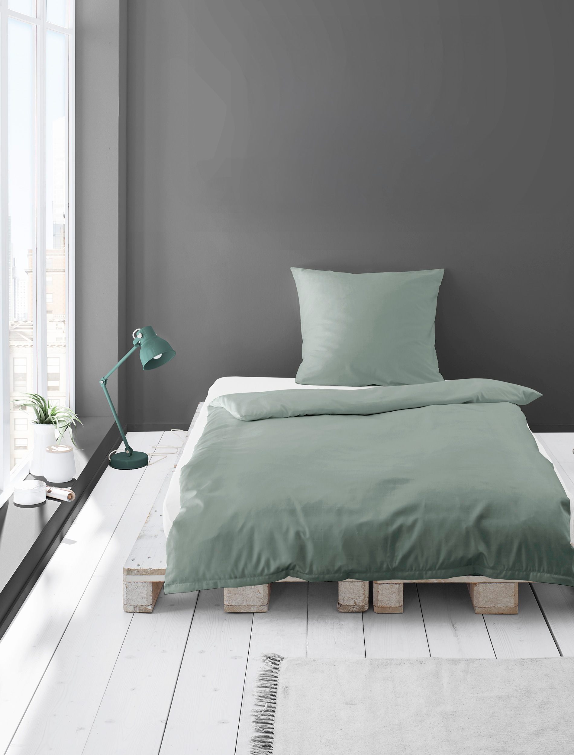 BIERBAUM Bettwäsche "Biber Uni" 3 Stk. tlg. Schlichtes Unidesign: Zeitlos u günstig online kaufen