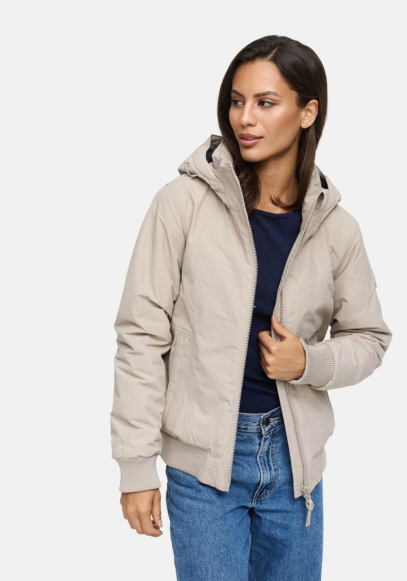 Marikoo Winterjacke "Mooni 16", Gefütterte Winterjacke mit Kapuze und Korde günstig online kaufen