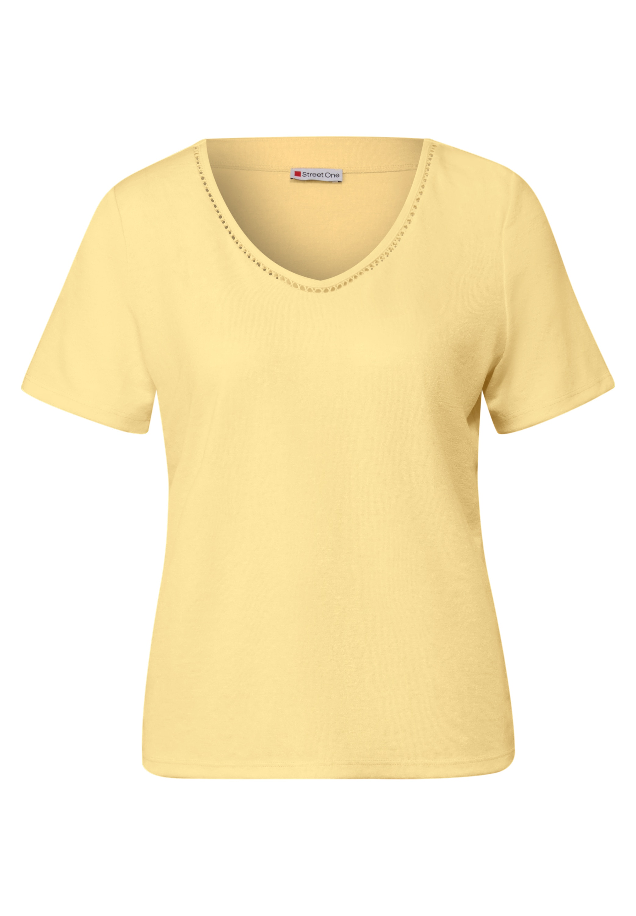 STREET ONE T-Shirt, aus elastischem Materialmix