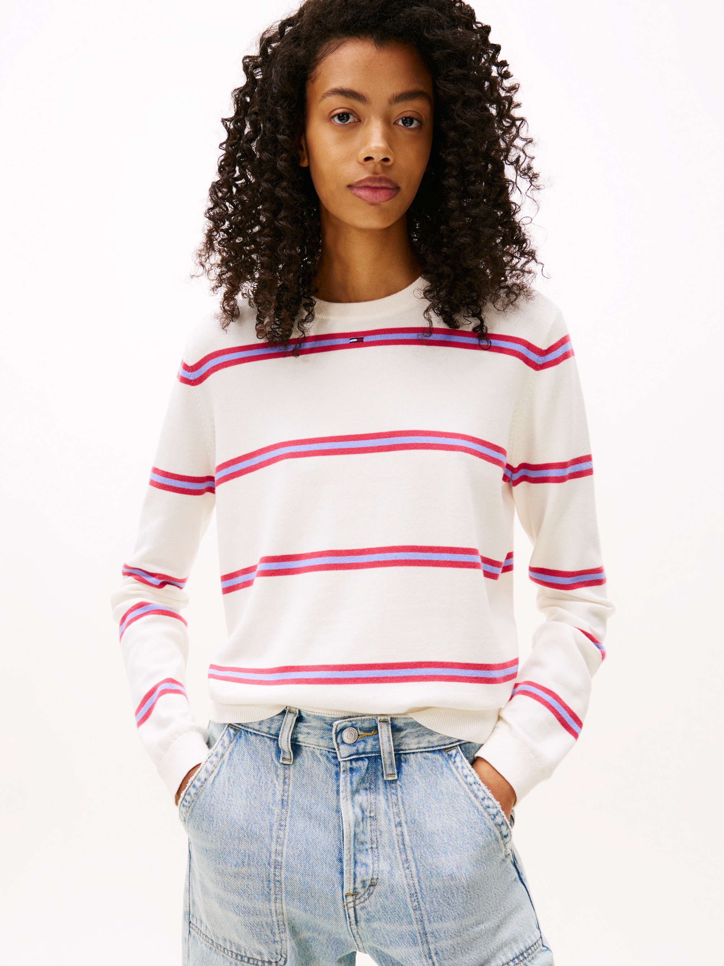 Tommy Jeans Strickpullover "TJW ESSENTIAL CREW SWEATER EXT" günstig online kaufen