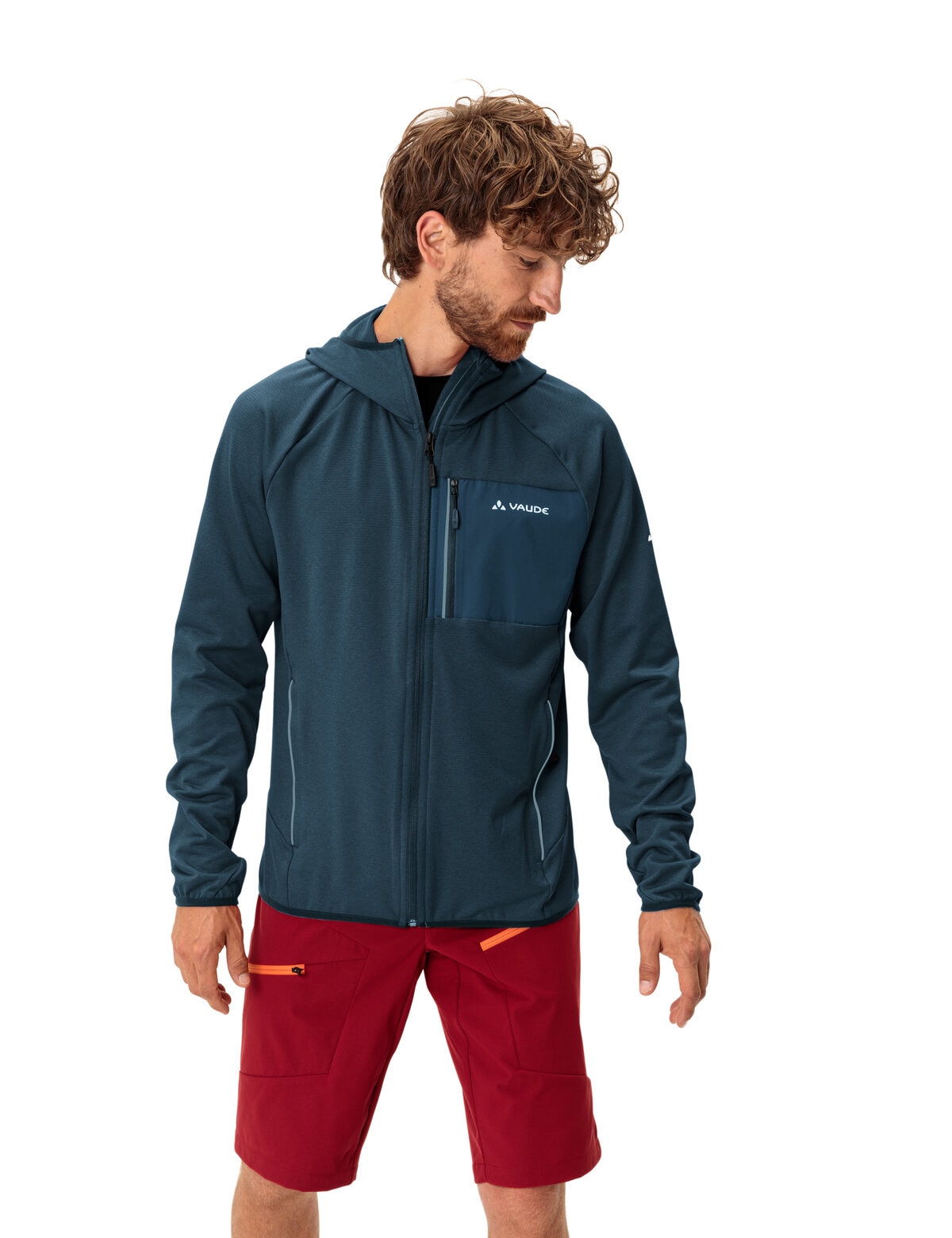 VAUDE Fleecejacke "MENS TEKOA FLEECE JACKET II" mit Kapuze mit Kapuze, atmungsaktiv, schnell trocknend, Slim Fit
