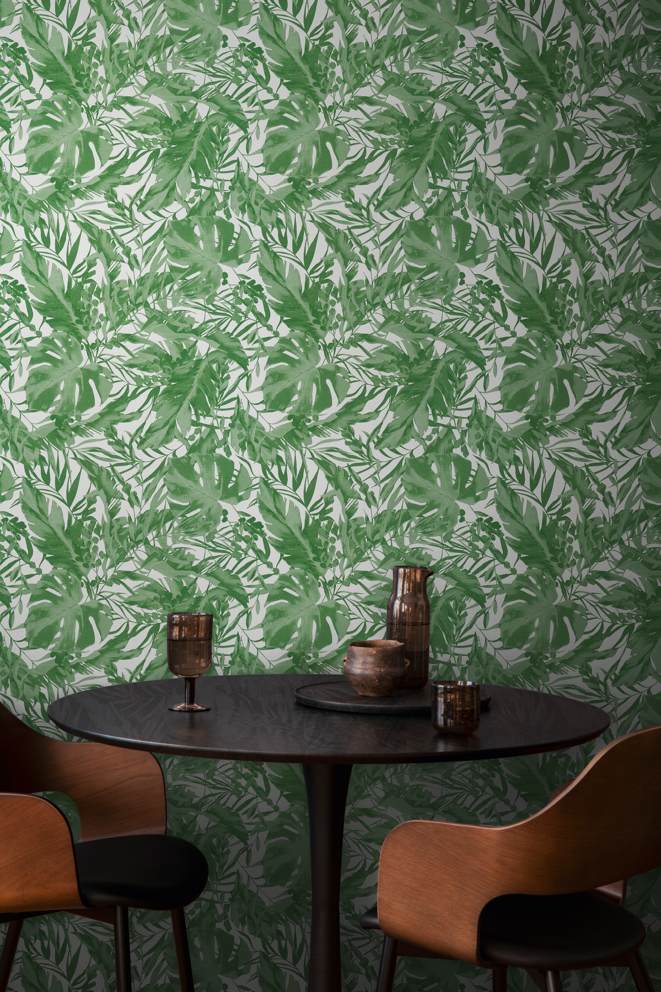 CosmoLiving by Cosmopolitan Vliestapete »Earthlines – Tropische Vliestapete« matt strukturiert Natürliche Blätter in harmonischer Eleganz
