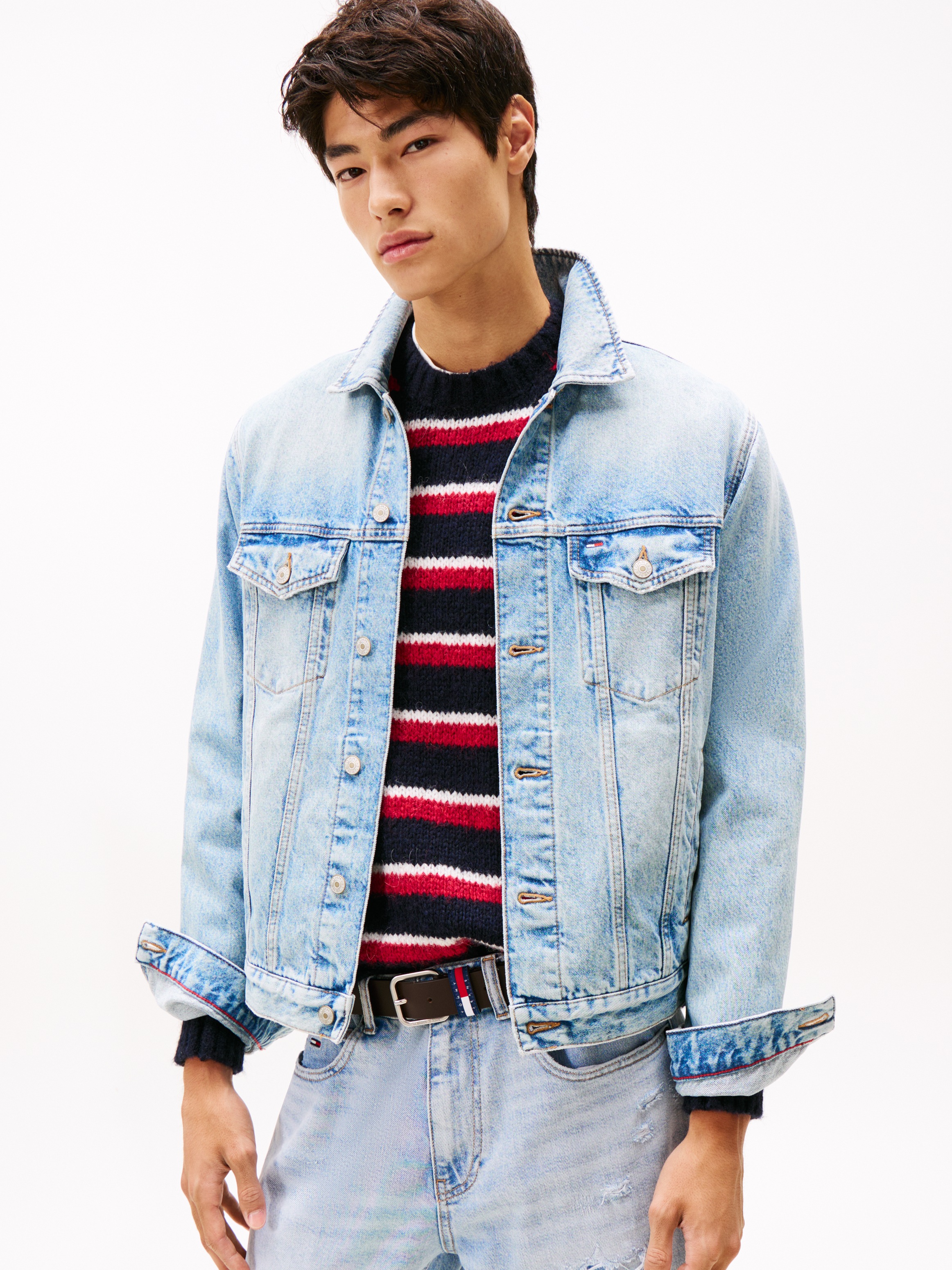 Tommy Jeans Jeansjacke "RYAN RGLR TRCKR RWB EXT CI6033", ohne Kapuze, Mit R günstig online kaufen