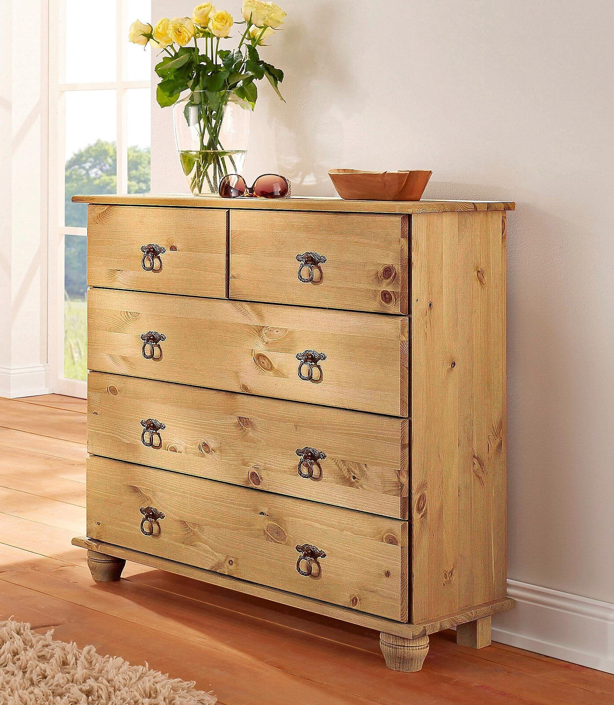 OTTO home Kommode "Finca" aus massivem Kiefernholz, mit Schubladen für Stau günstig online kaufen