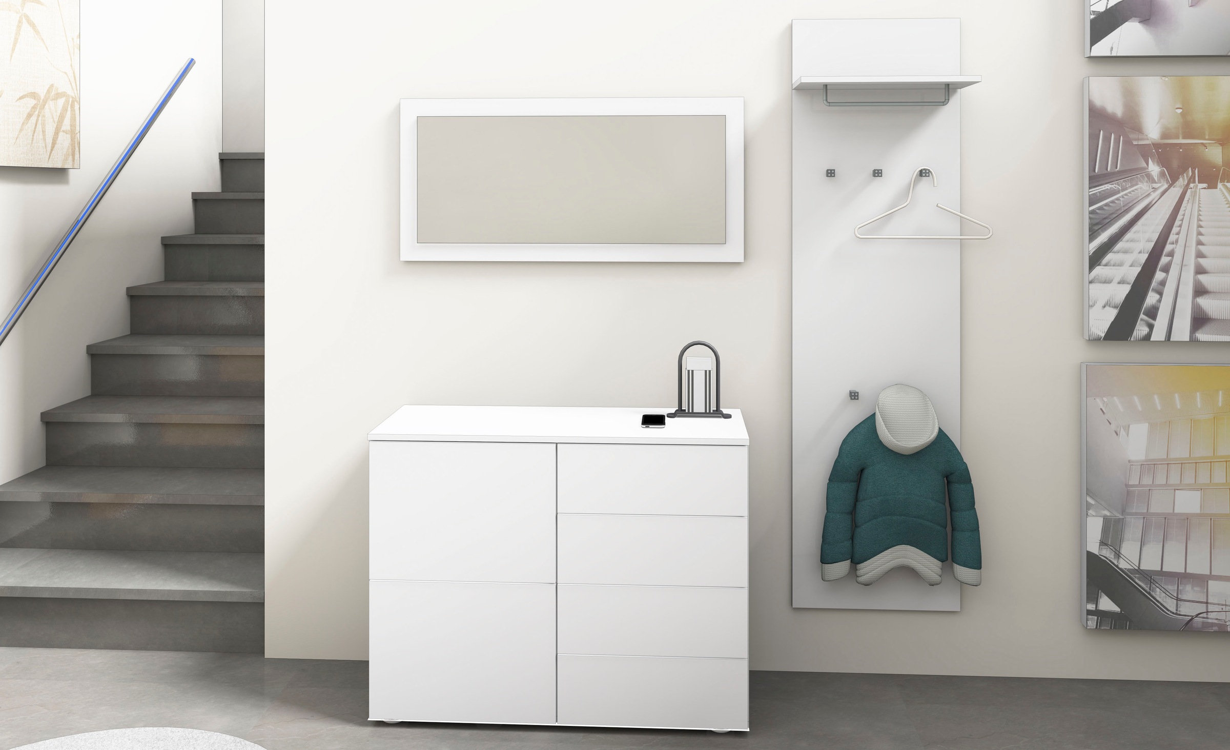 borchardt Möbel Garderoben-Set 3 Stk. tlg. günstig online kaufen