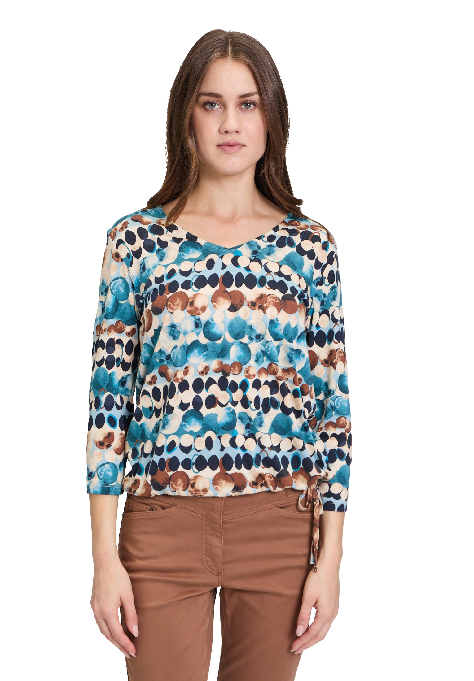 Betty Barclay 3/4-Arm-Shirt "Betty Barclay Casual-Shirt mit Tunnelzug", Muster