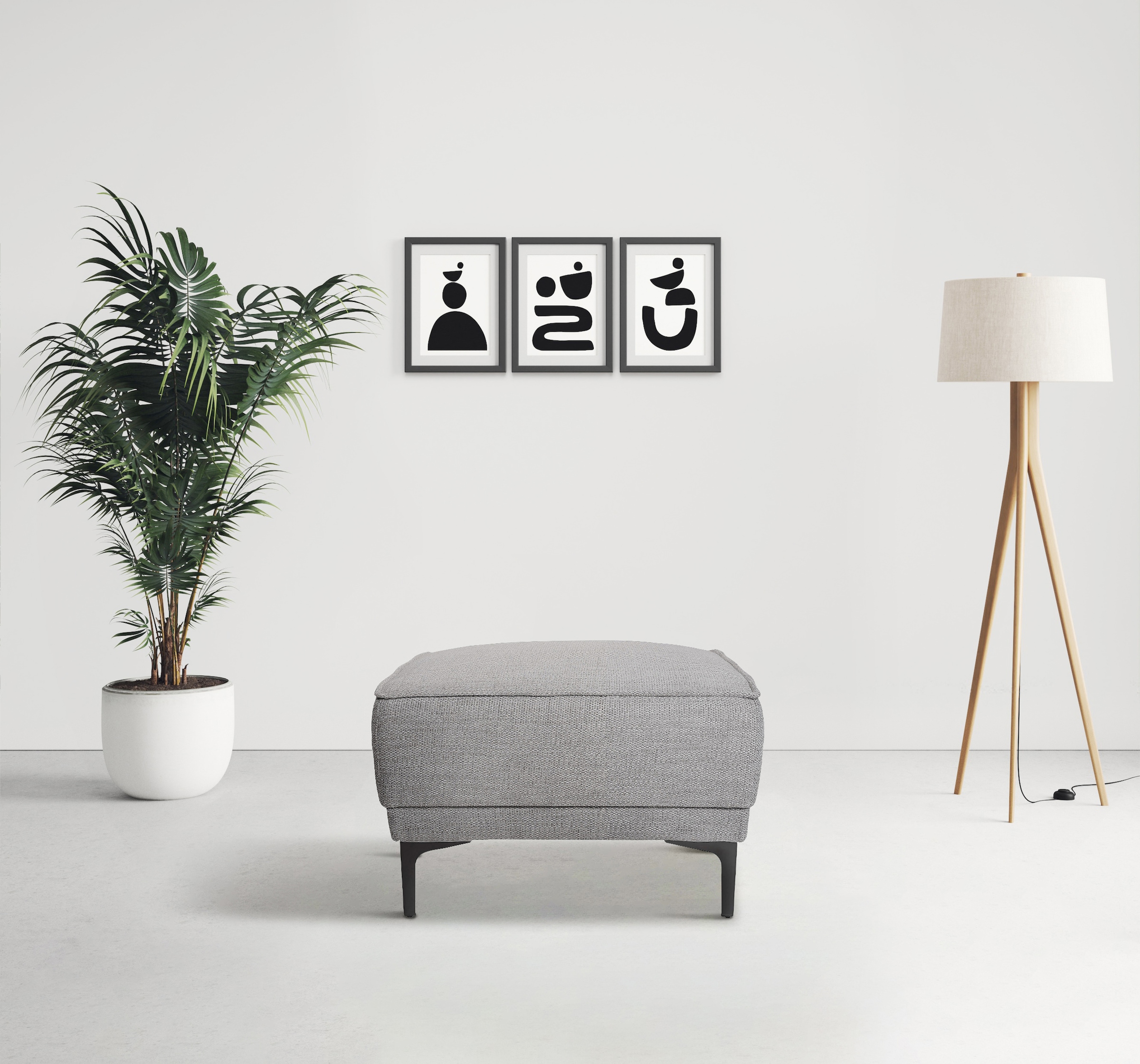 OTTO home Hocker "Oland Flachgewebe Polsterhocker" passend zur Serie OLAND
