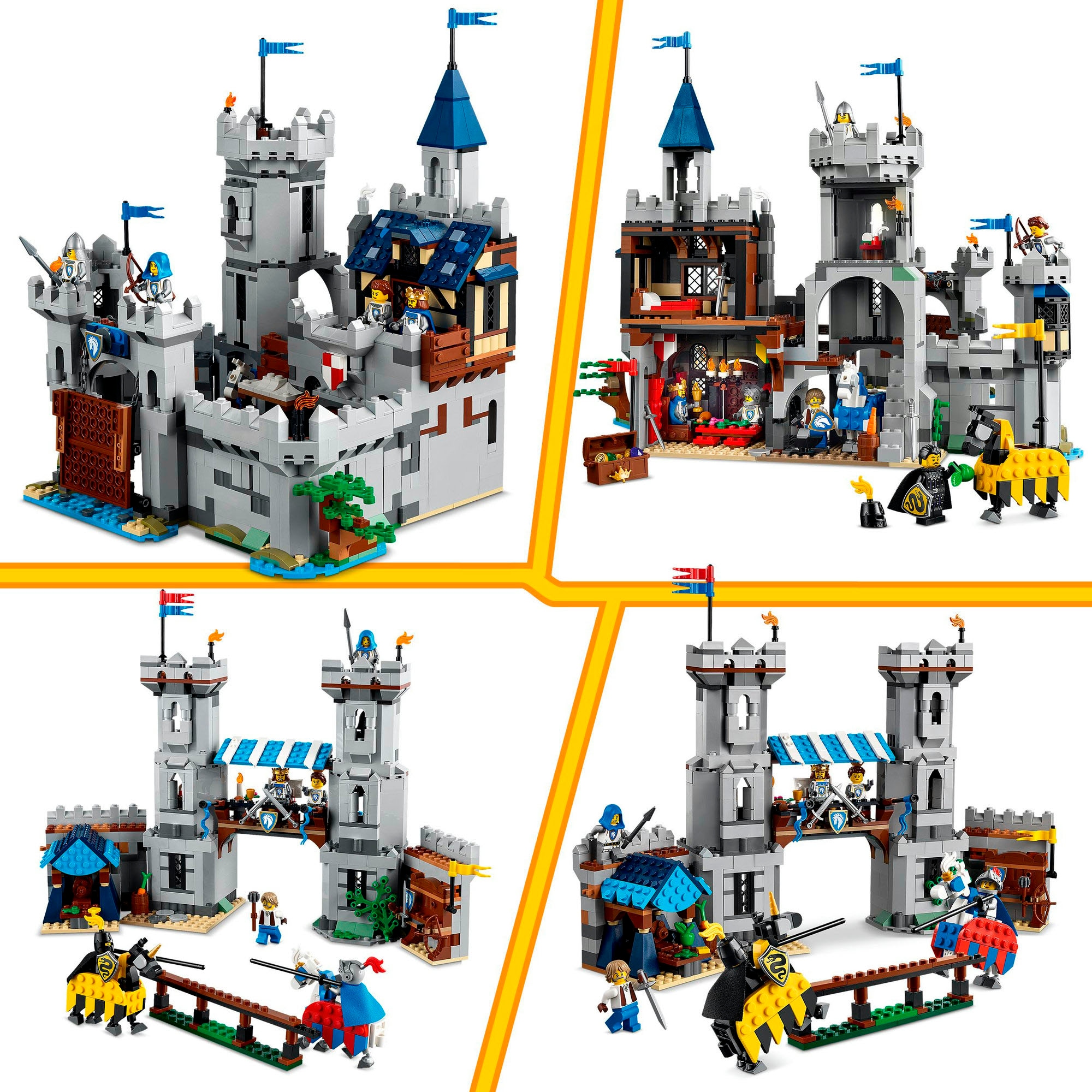 LEGO® Konstruktionsspielsteine »Ritterburg im Mittelalter (31168), LEGO LEGO Creator«, (1371 St.), Made in Europe