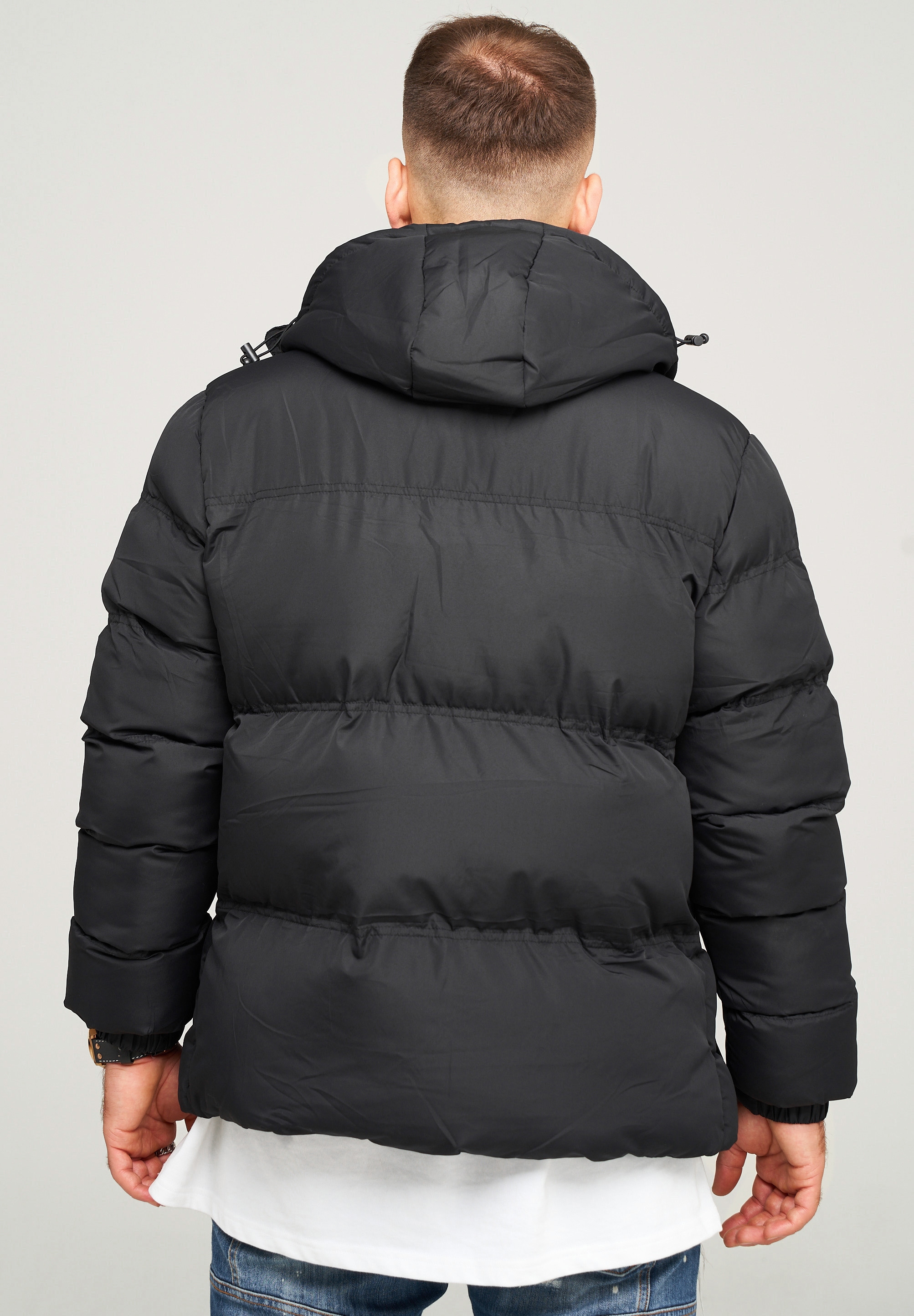 behype Steppjacke »BHROLLIN-PANEL«, mit Kapuze