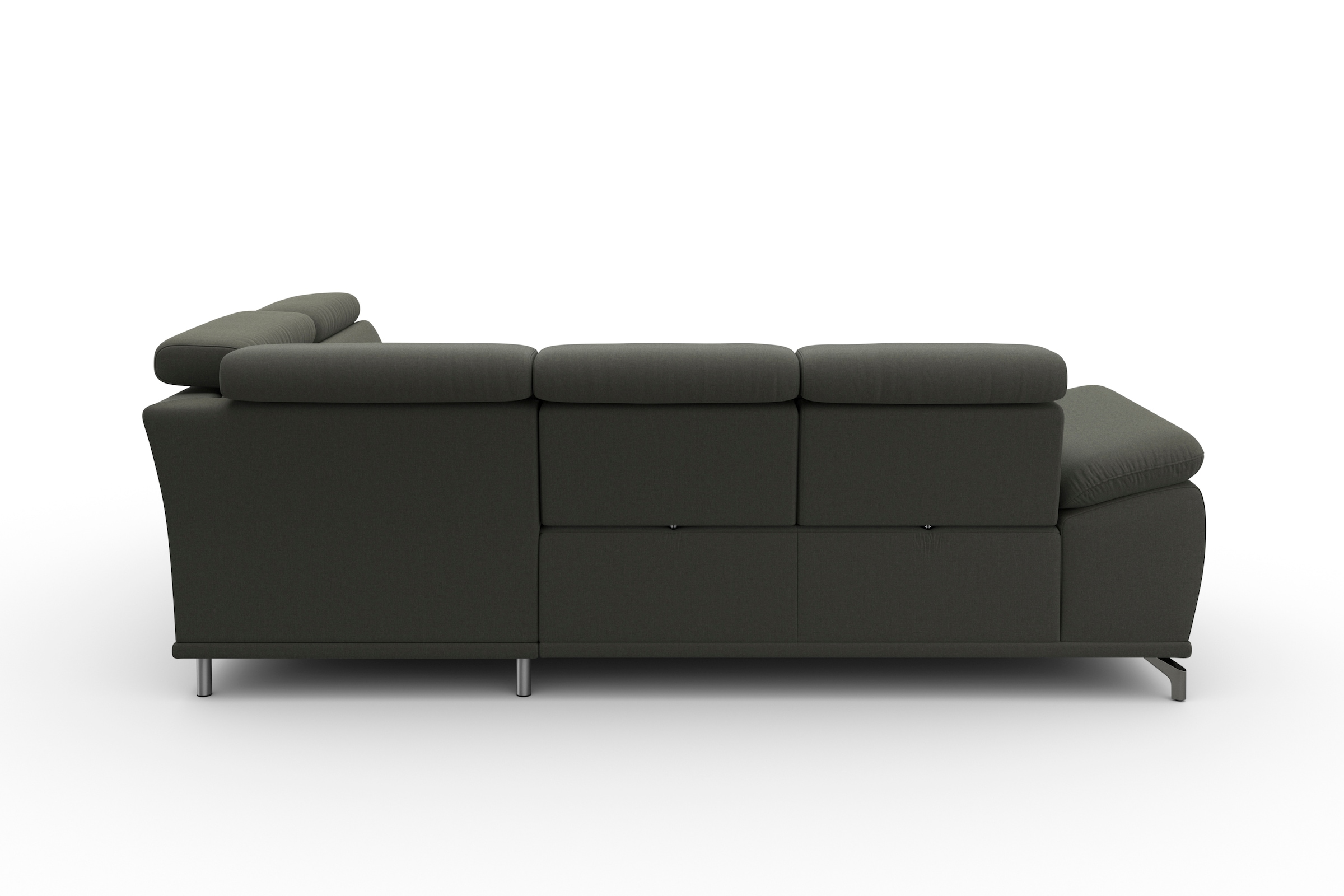 sit&more Ecksofa »Cabrio L-Form, mit Sitztiefenverstellung, Arm- und Kopfteilverstellung«, 3 Nierenkissen, Federkern, optional Bettfunktion und Stauraum