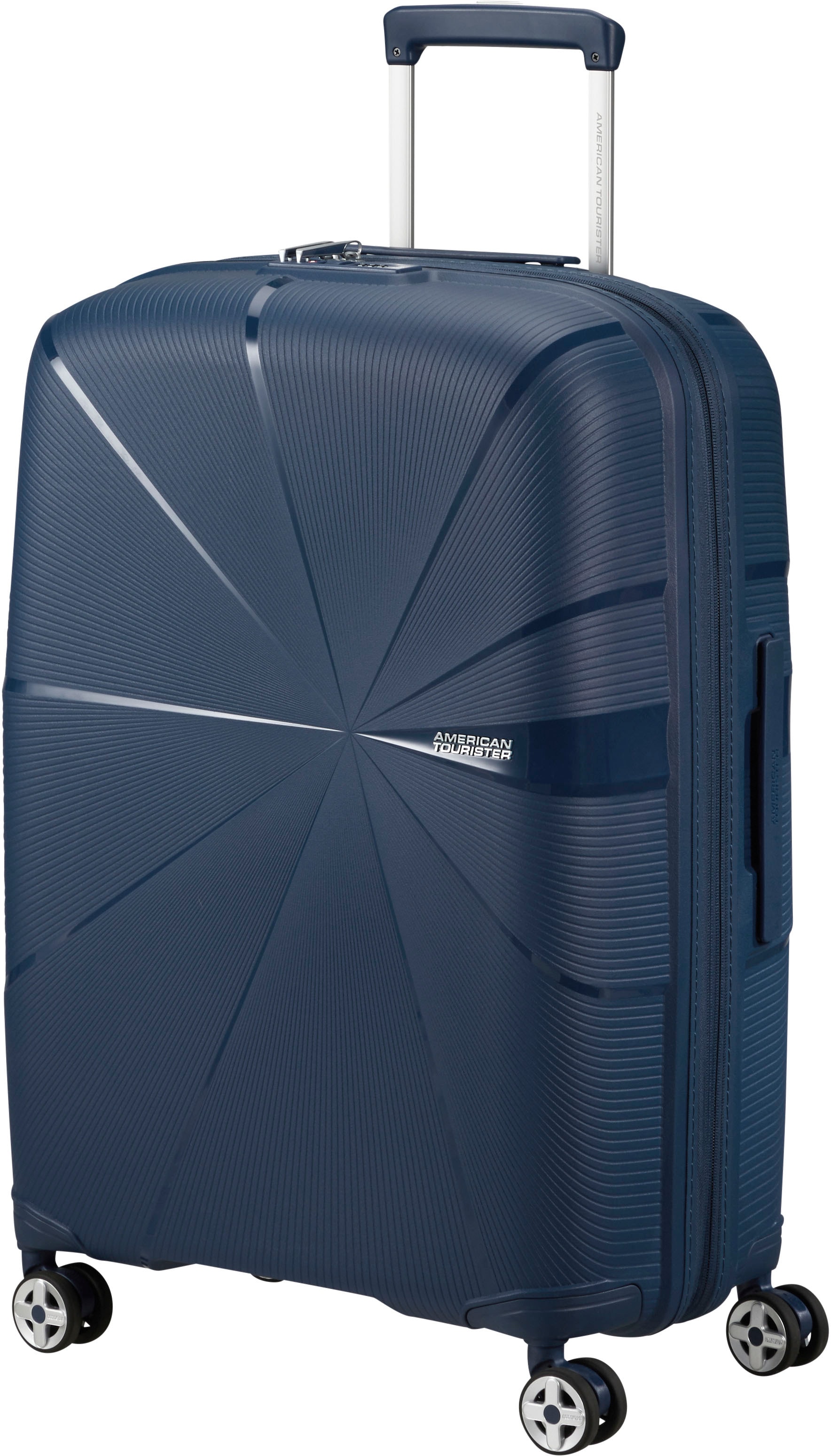 American Tourister® Hartschalen-Trolley »Starvibe, navy, 67 cm«, 4 Rollen, mit Volumenerweiterung; enthält recyceltes Material