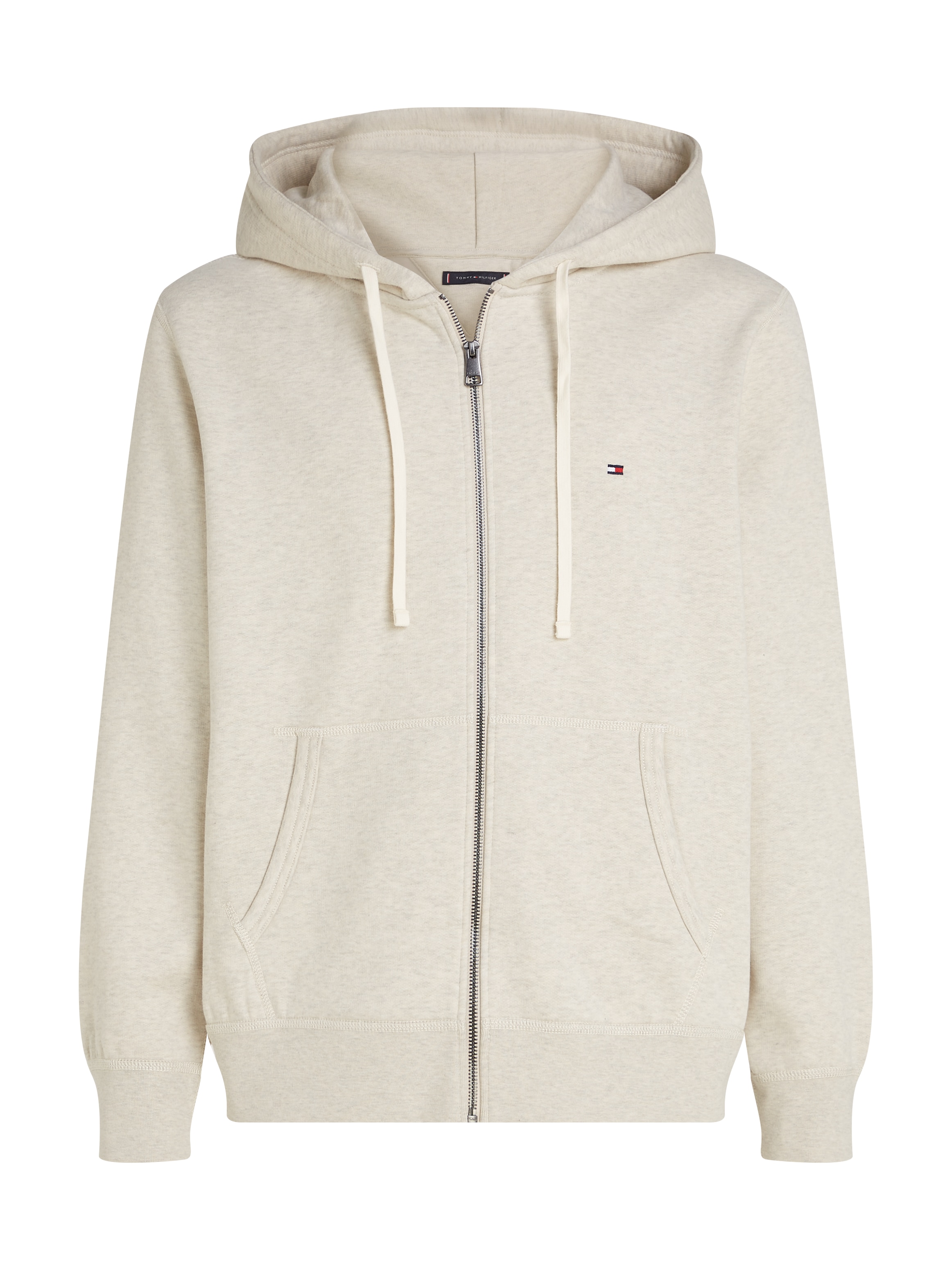 Tommy Hilfiger Kapuzensweatjacke »ESSENTIAL FLEECE ZIP THROUGH«, kleine Logostickerei
