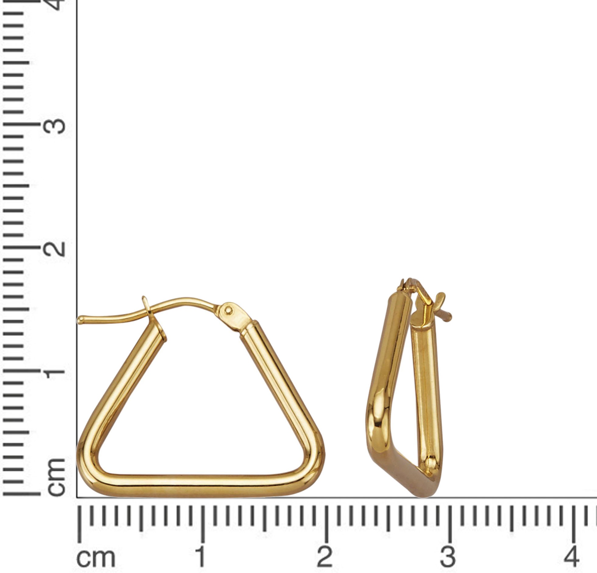 Firetti Paar Creolen »Schmuck Geschenk Gold 375 Ohrschmuck Ohrringe Triangel«
