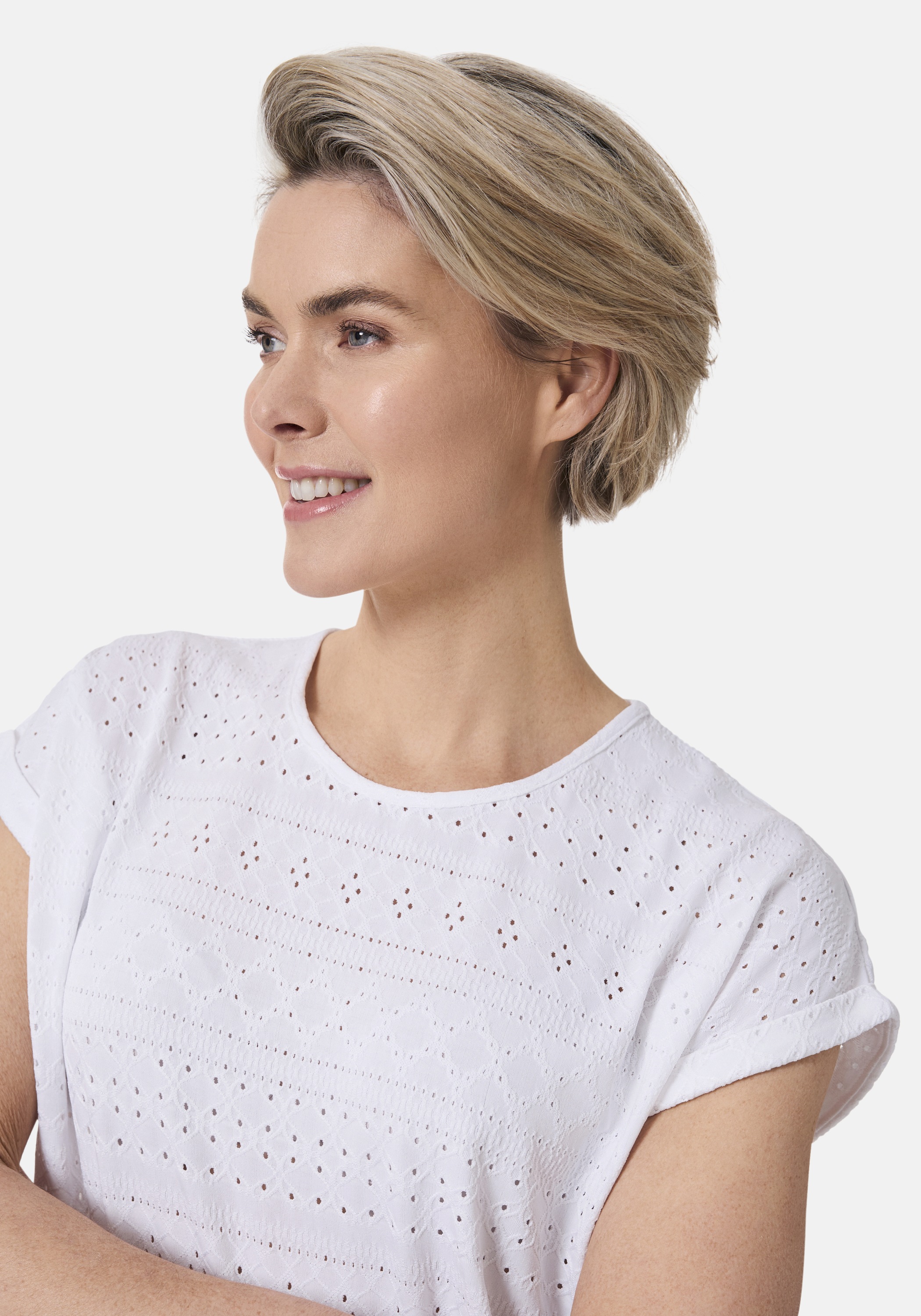 Thumbnail - STOOKER WOMEN Kurzarmshirt "CLEA T-Shirt", Regular Fit T-Shirt mit dezentem Ausbrenner für Damen