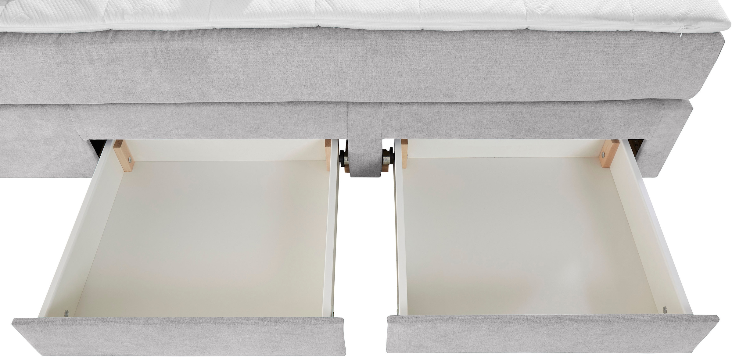 INOSIGN Boxbett »Luan«, Schubkästen, LED-Beleuchtung und Topper, in Breite 120 cm und 180 cm