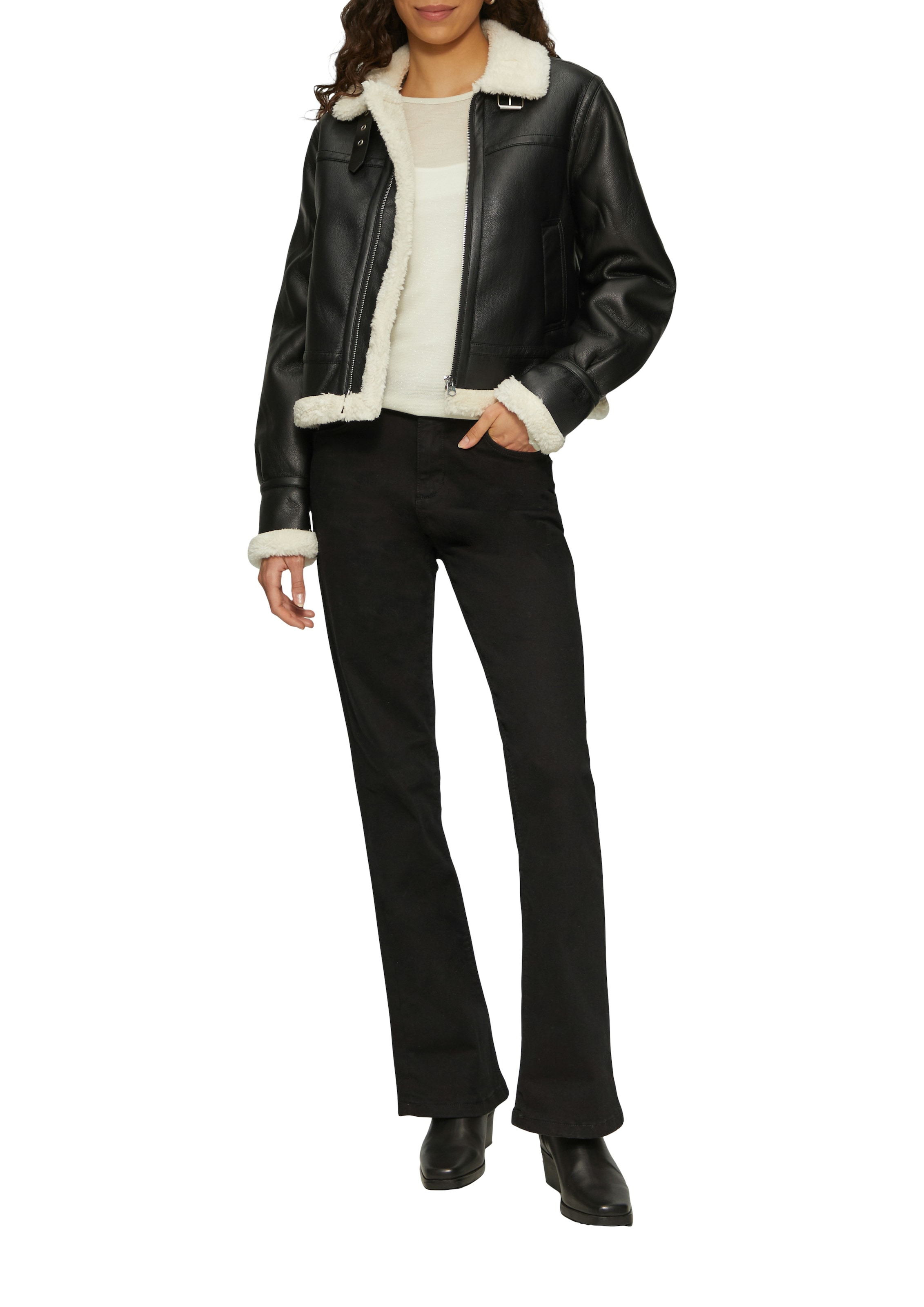 QS Longsleeve mit metallisierten Fasern