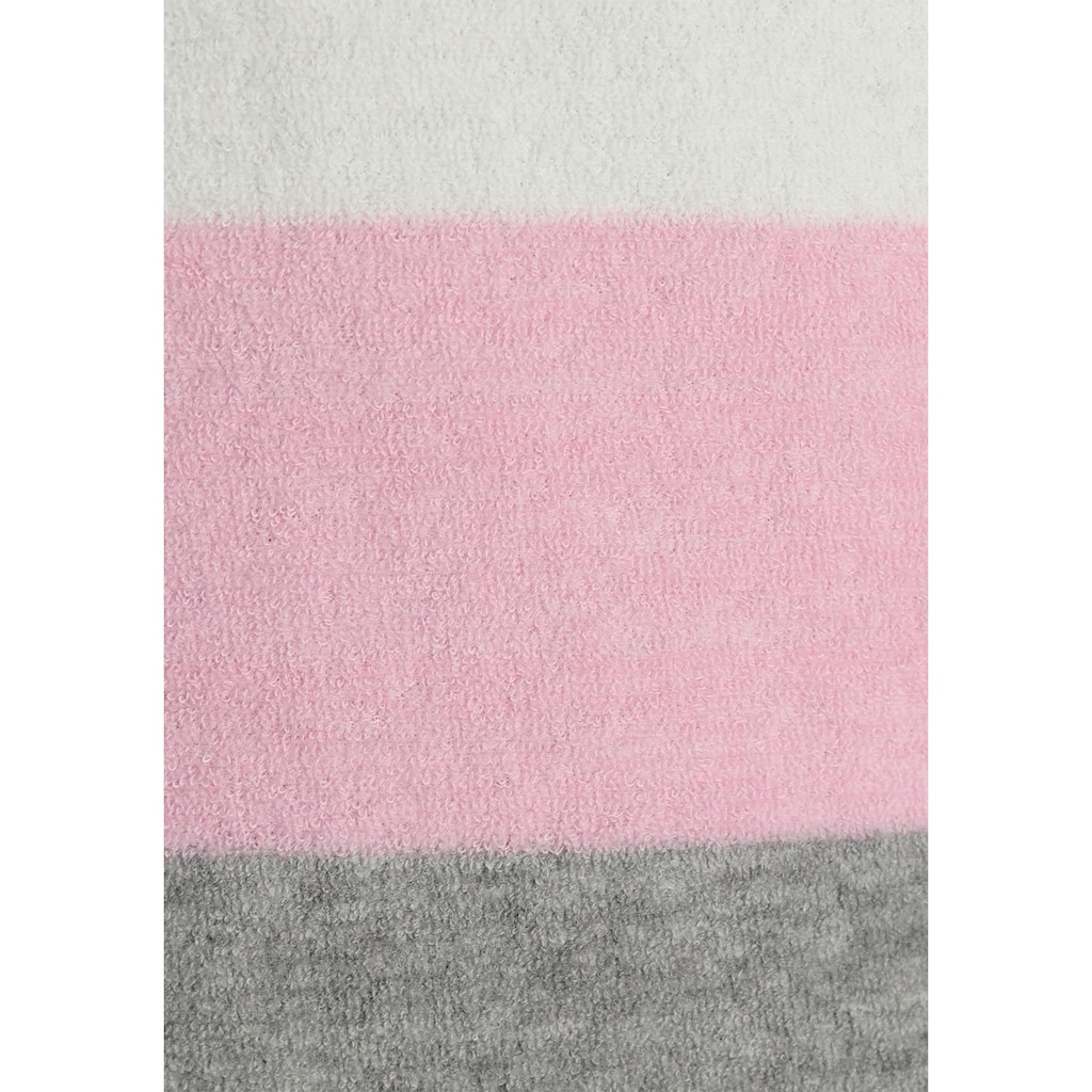 Vivance Dreams Pyjama, (2 tlg.), aus weichem Frottée und mit Colorblock Streifen