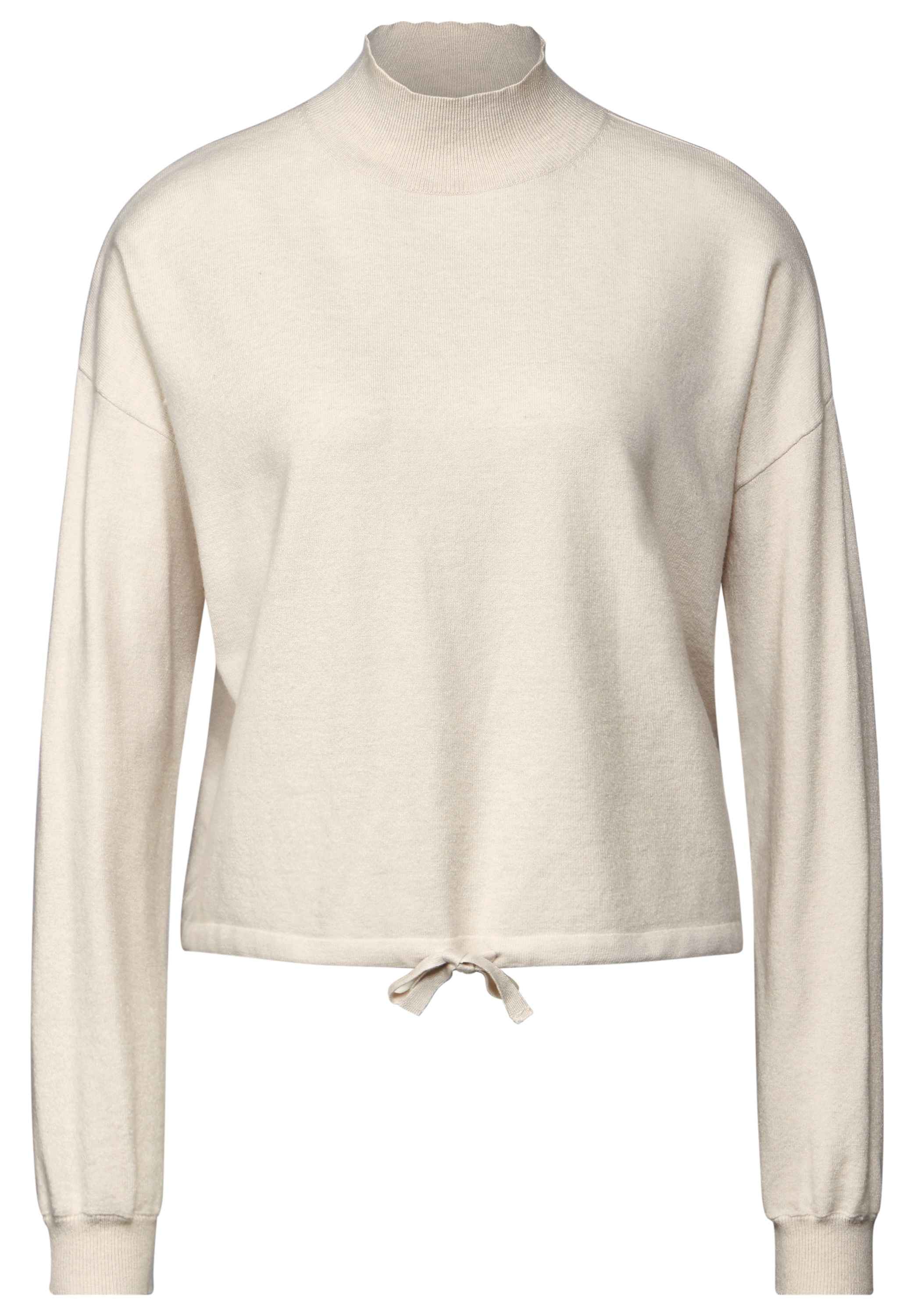 STREET ONE Stehkragenpullover, im angenehmen Materialmix