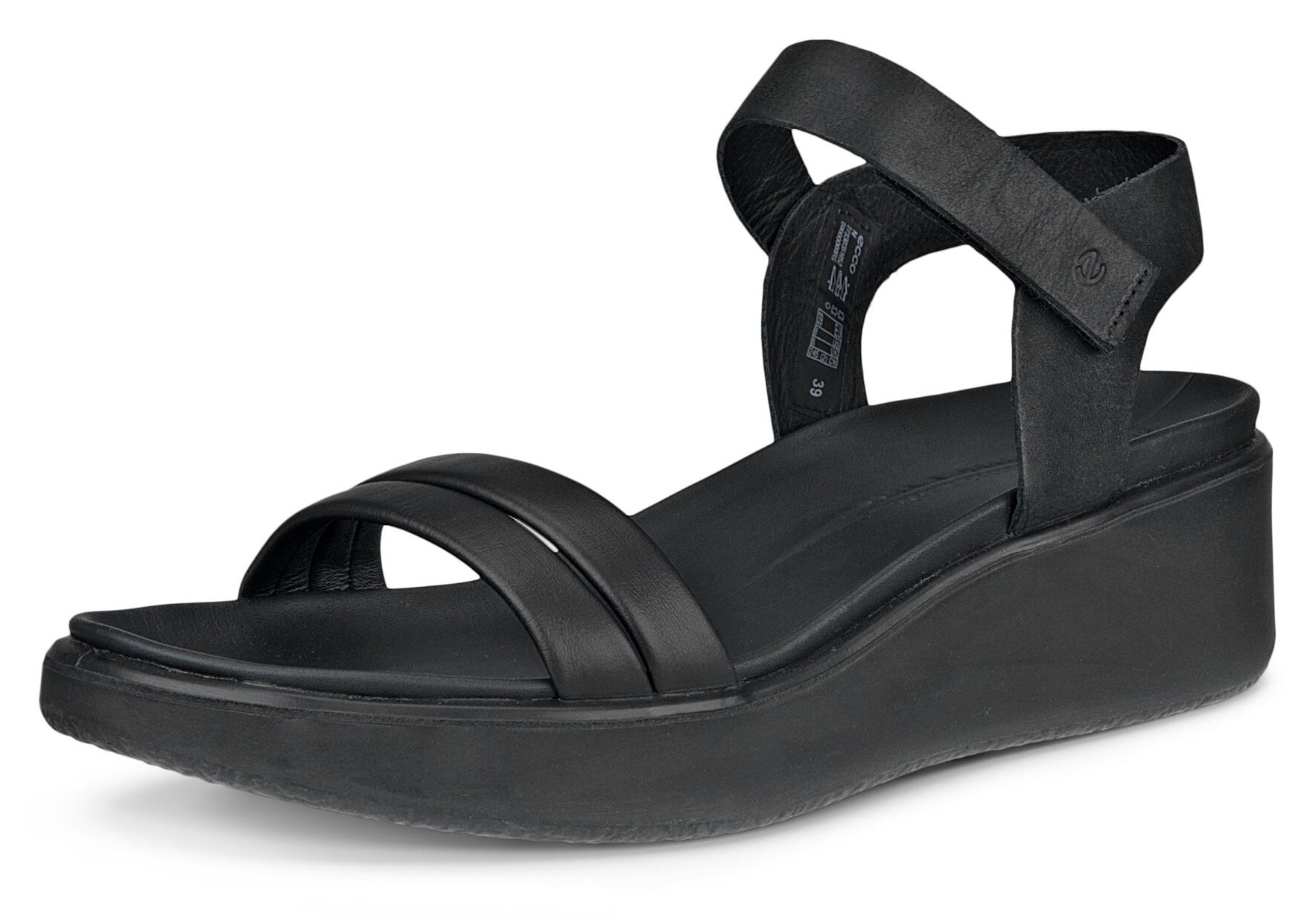 Ecco Keilsandalette »FLOWT WEDGE LX W«, Sandale, Sommerschuh, Klettschuh, mit Keilabsatz