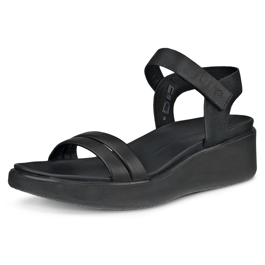 Ecco Keilsandalette »FLOWT WEDGE LX W«, Sandale, Sommerschuh, Klettschuh, mit Keilabsatz