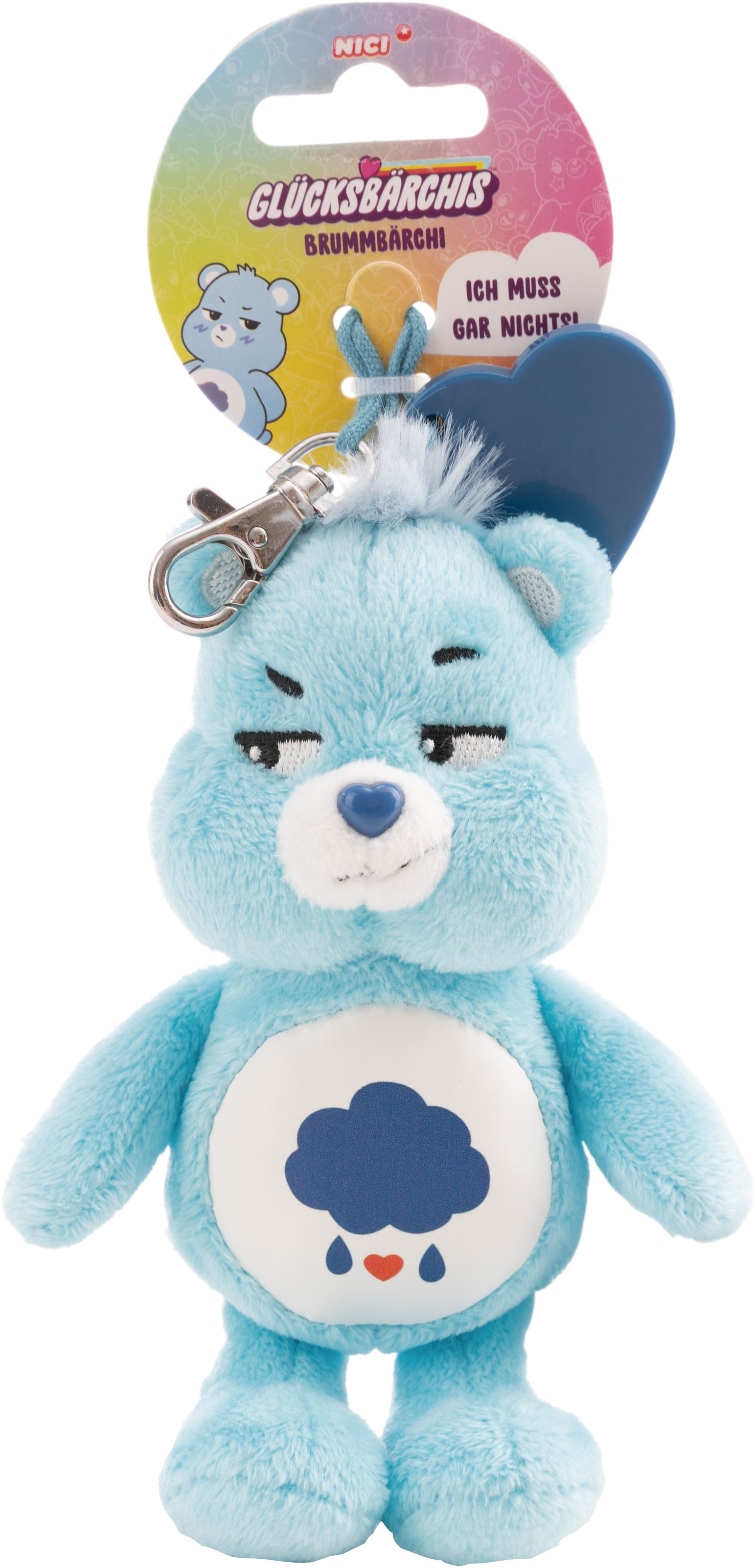 Nici Plüschanhänger »CARE BEARS, Glücksbärchis, Brummbärchi, 15 cm« mit Charm
