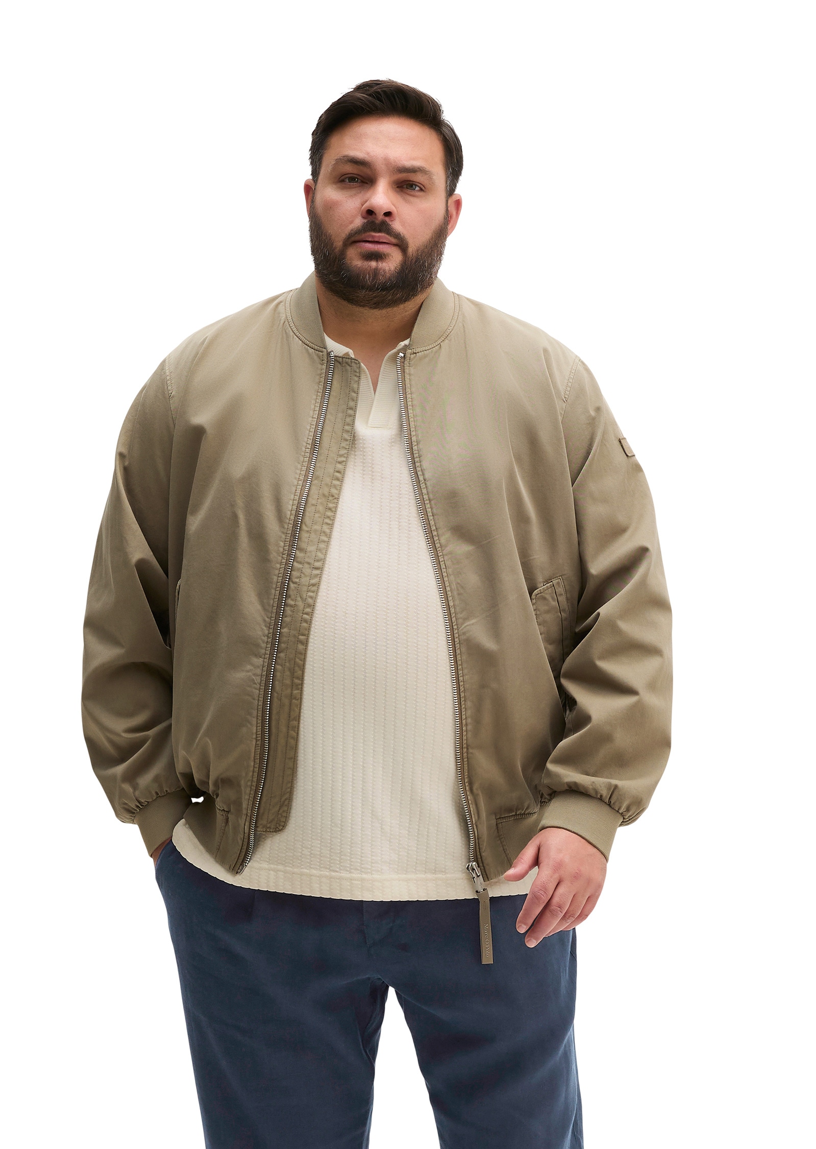 Marc OPolo Outdoorjacke "aus Bio-Baumwoll-Twill" ohne Kapuze