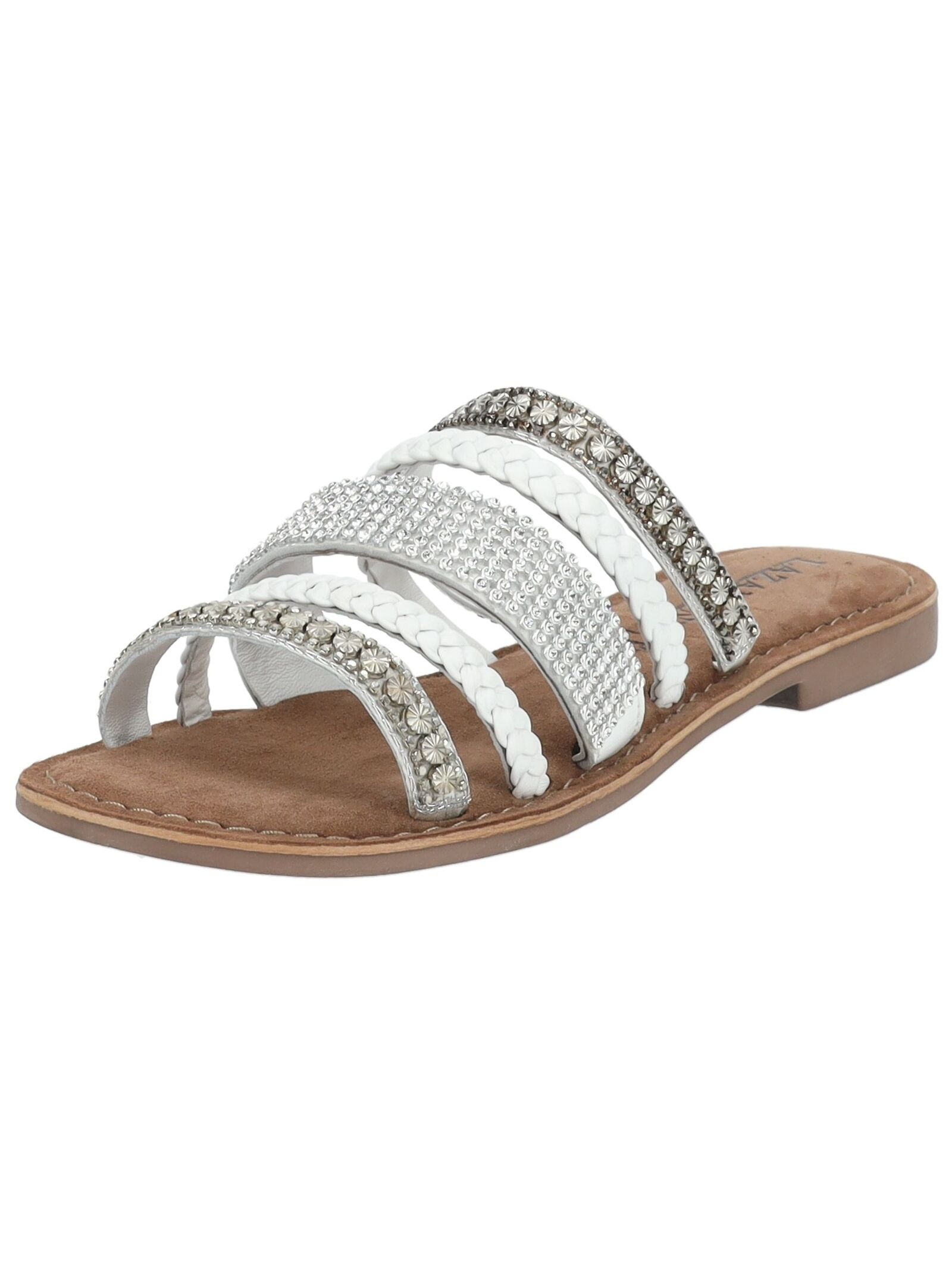 Lazamani Pantolette "Lazamani Pantoletten Leder/Textil" günstig online kaufen