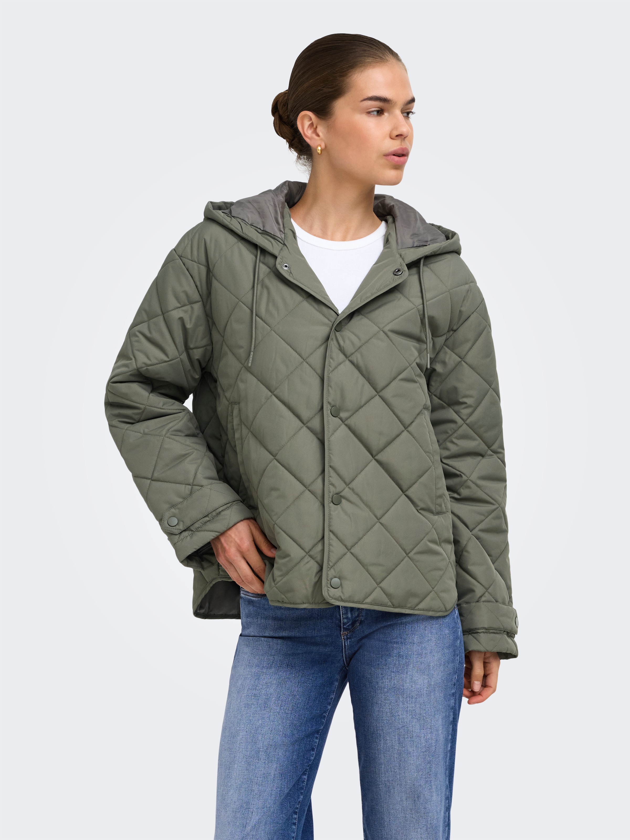 ONLY Steppjacke »ONLJULIET QUILTED HOOD JACKET NOOS OTW« mit Kapuze Kunstfaser, gesteppte Optik