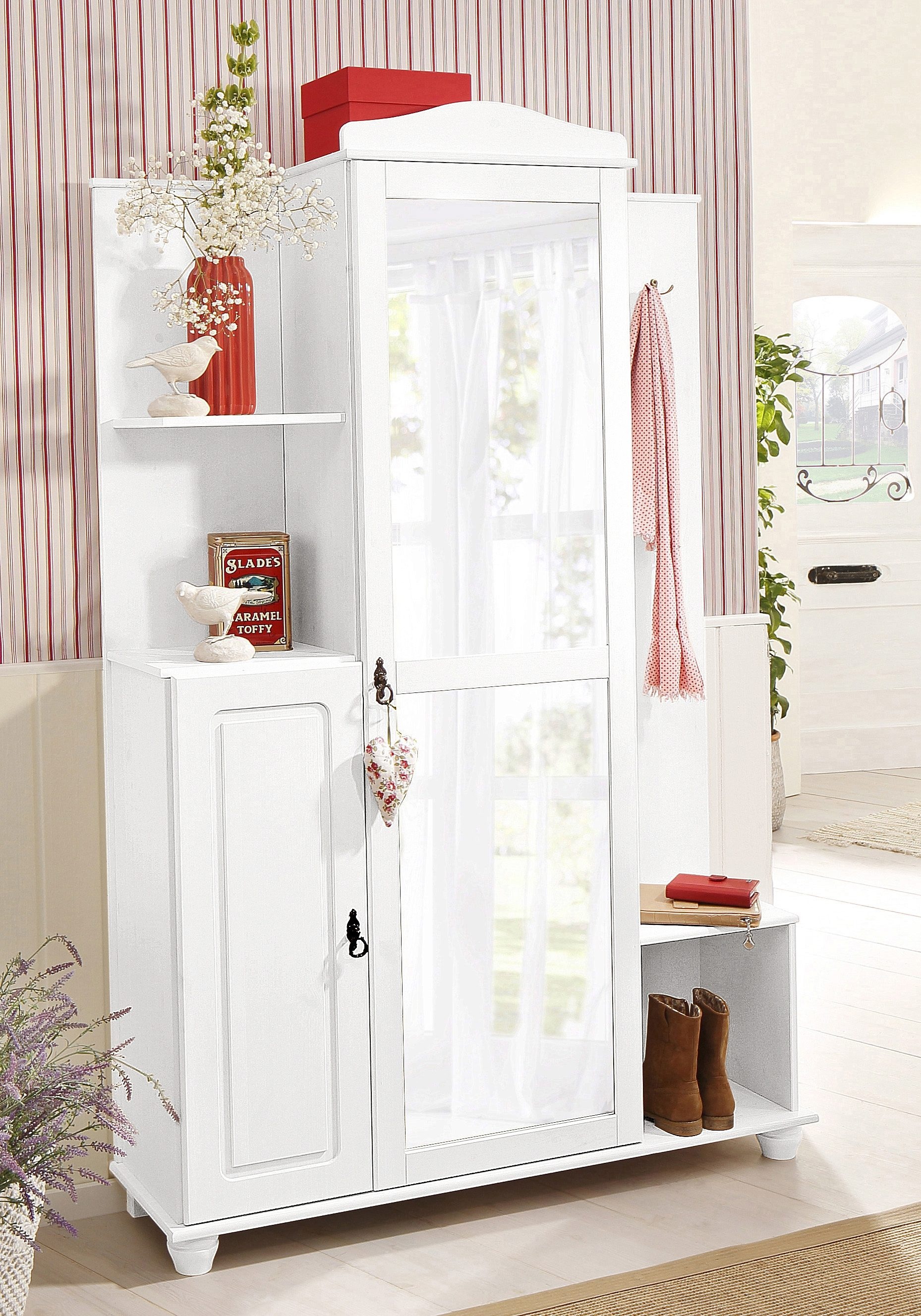 OTTO home Kompaktgarderobe "Finca" aus massivem Kiefernholz, mit vielen Sta günstig online kaufen