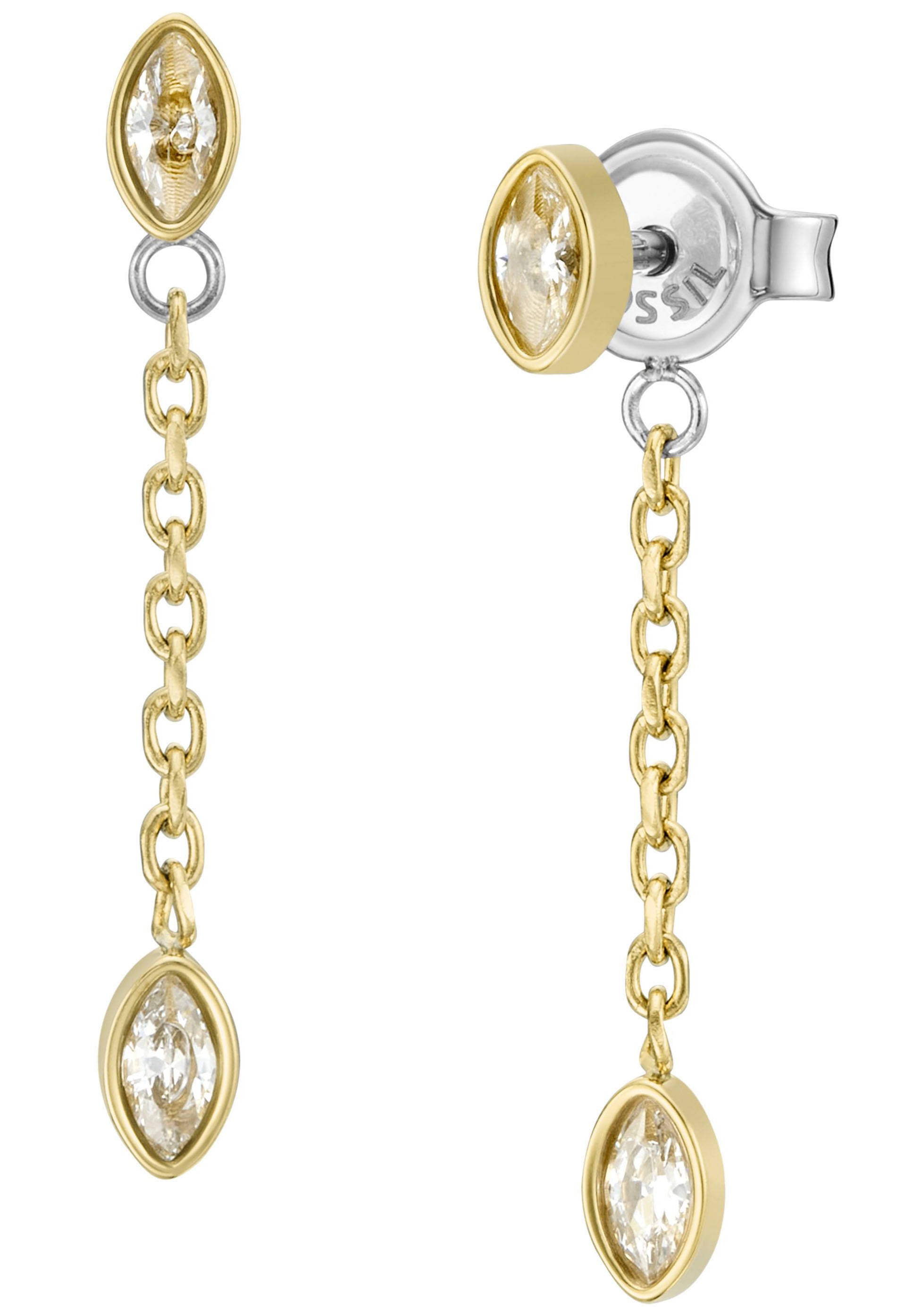 Fossil Paar Ohrstecker »SADIE SEASONAL SPARKLE, JF04591710«, mit Zirkonia (synth.)