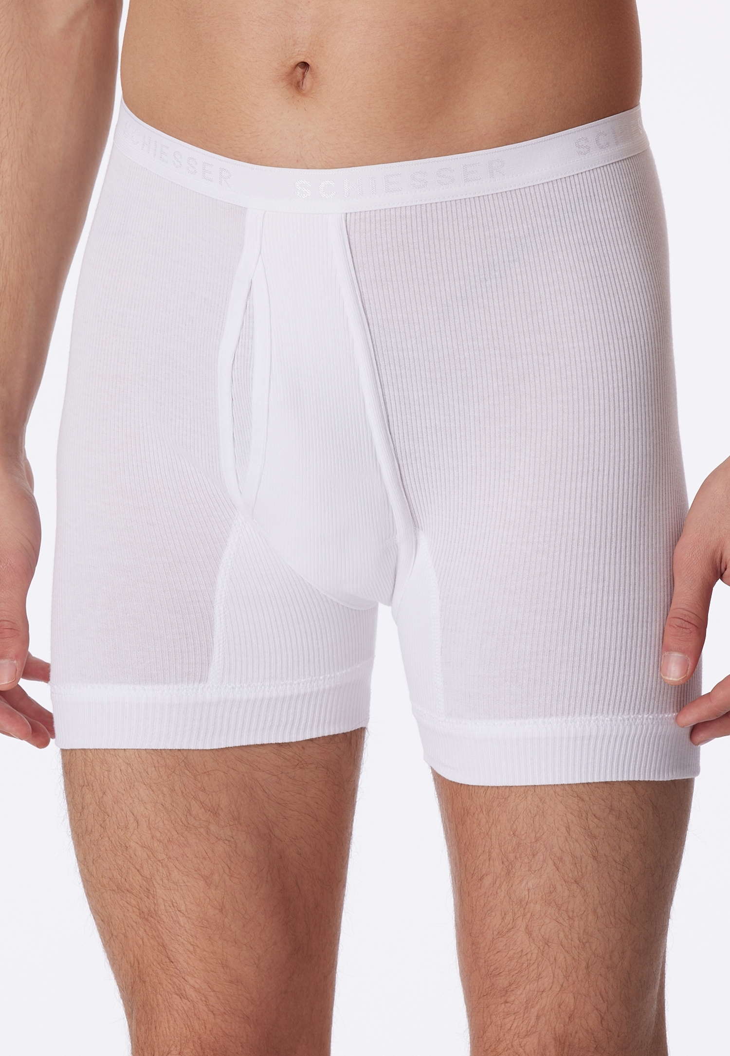 Schiesser Boxershorts "Original Classics", mit Eingriff, etwas längeres Bei günstig online kaufen