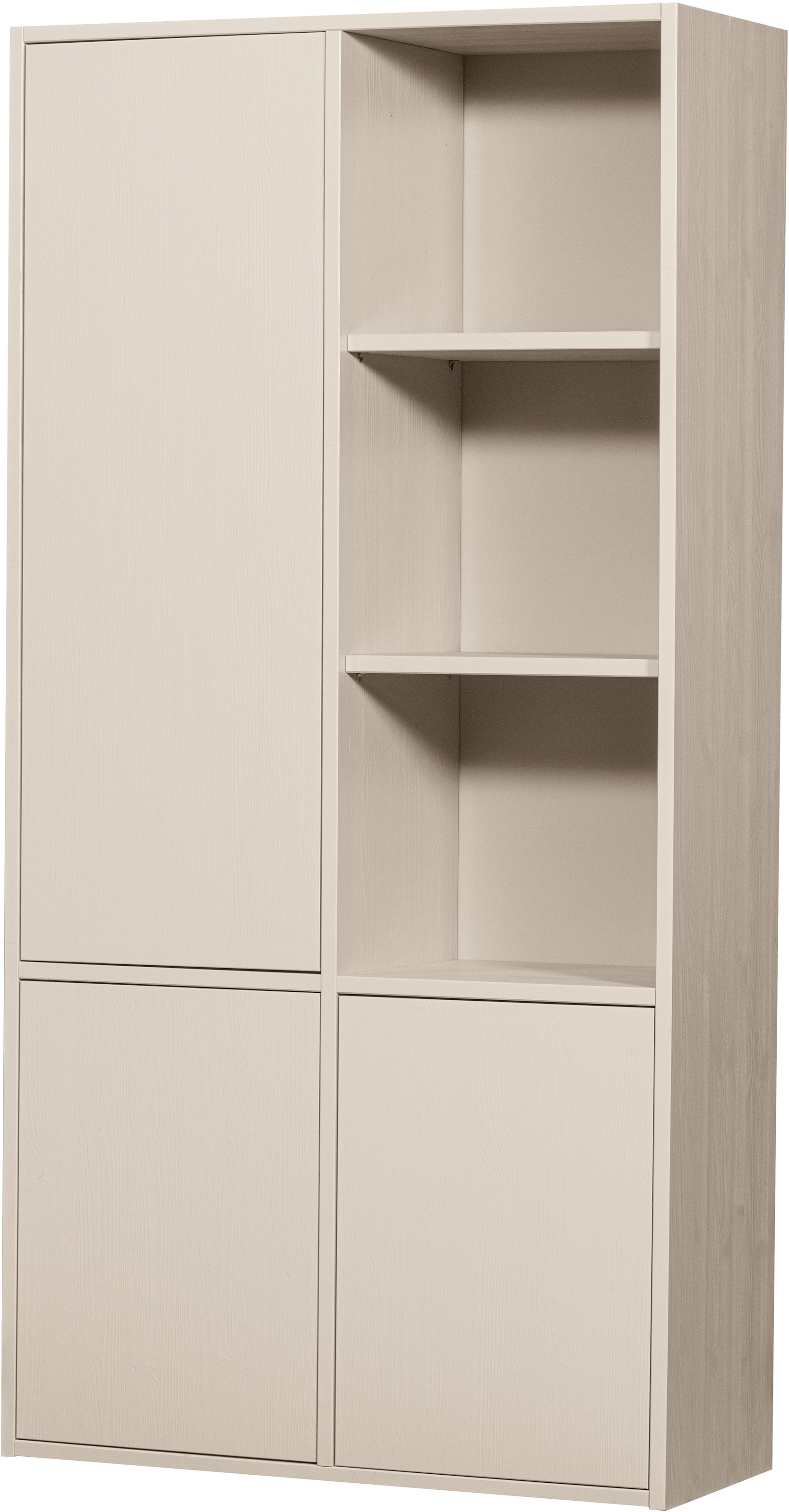 WOOOD Mehrzweckschrank »WOOOD MEREL ABLAGESCHRANK KIEFER DUST [fsc]« Merel Aufbewahrungsschrank, FSC-Kiefer, viel Stauraum, Push-to-Open