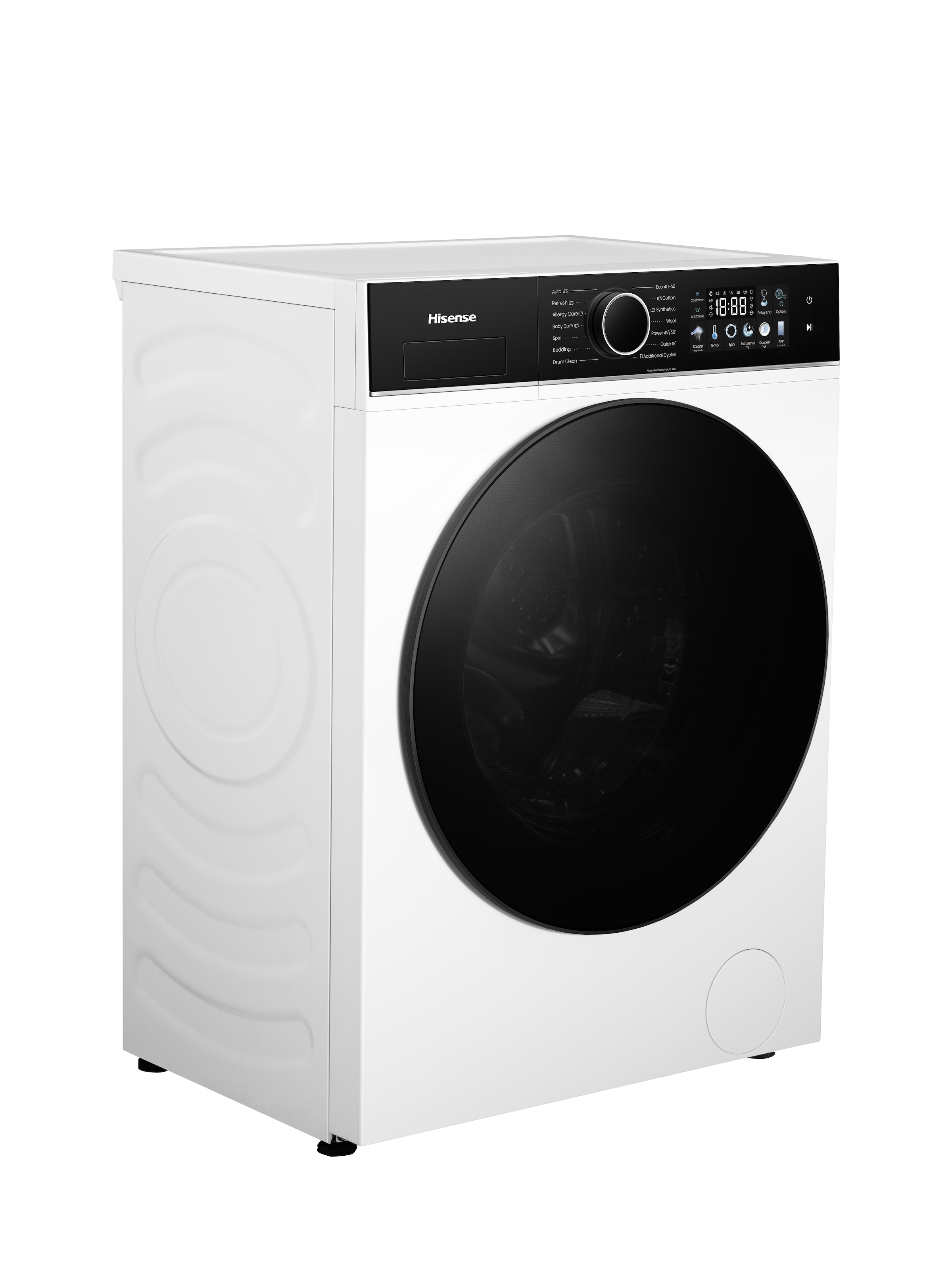 Hisense Waschmaschine 3i »WF3I8043BWFAQ« 8 kg 1400 U/min Farbdisplay, Dampffunktion, Energie 30% besser als A