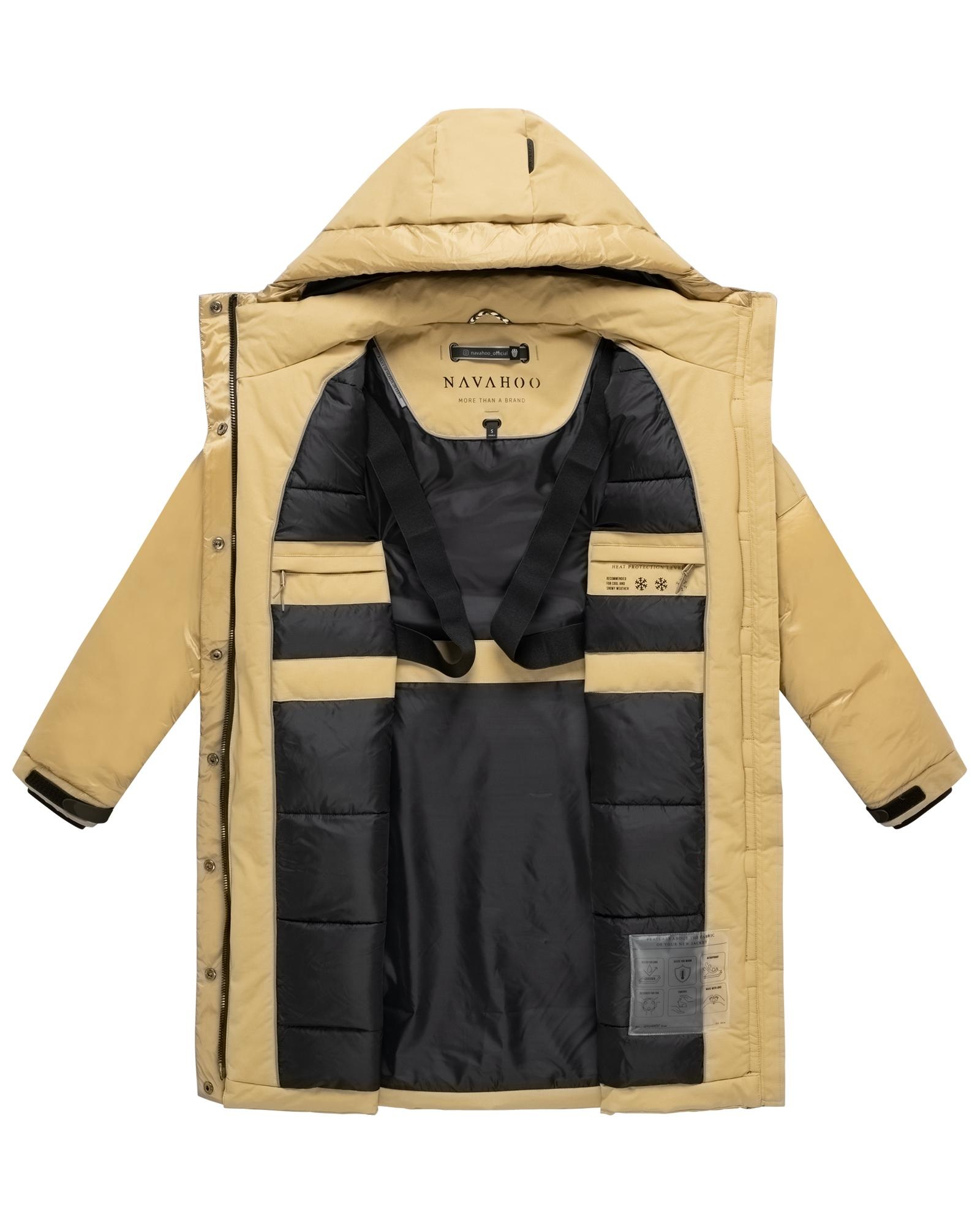 Navahoo Funktionsmantel »Peakstorm 14« Modischer Damen Wintermantel aus Materialmix