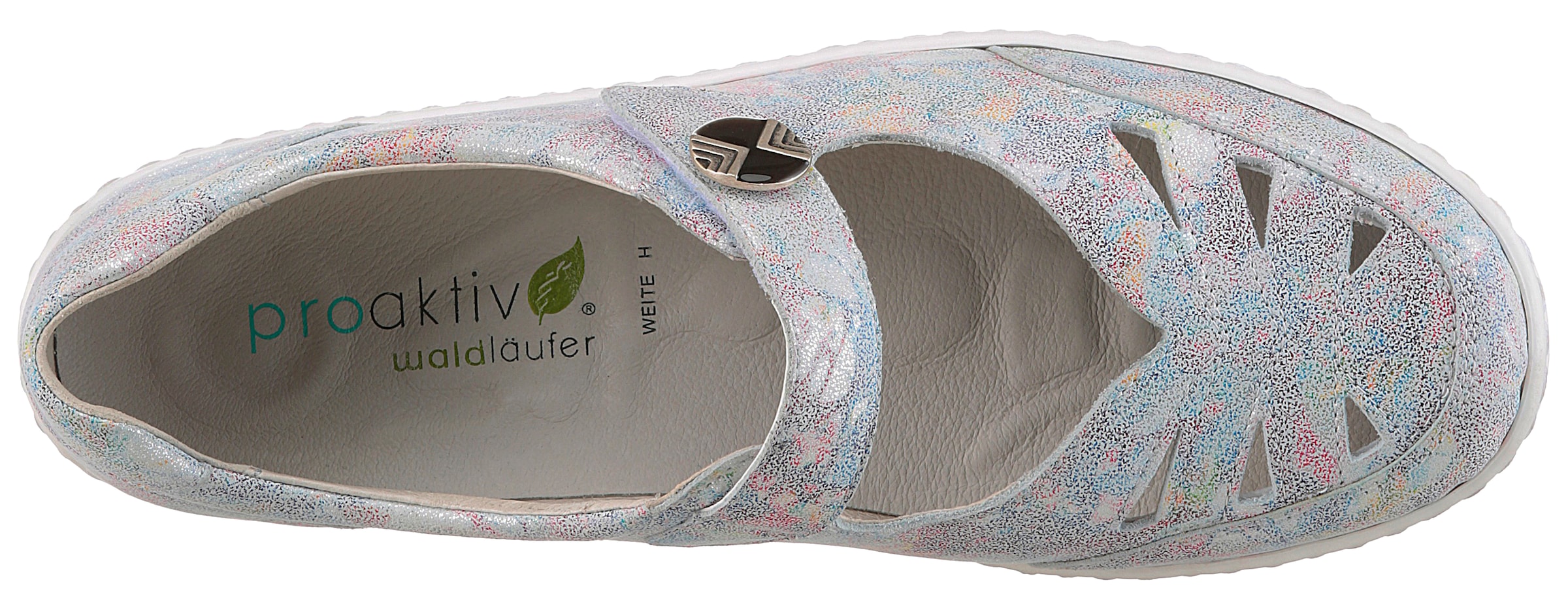 Waldläufer Riemchenballerina »HENNI«, Halbschuh, Komfortschuh, Lochungen, Komfortweite H (=sehr weit)