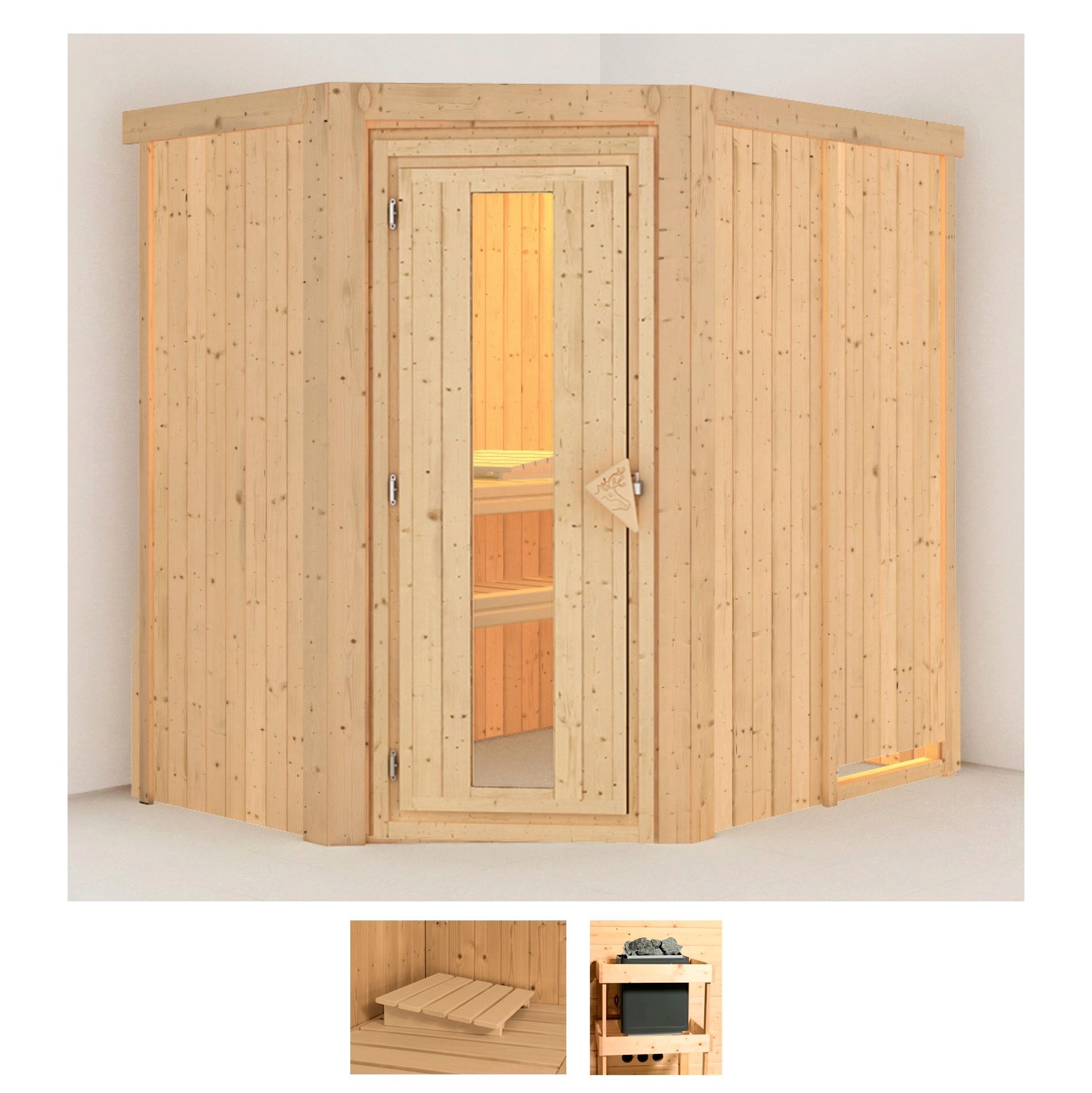 Karibu Sauna "Clara" Set, ohne Ofen