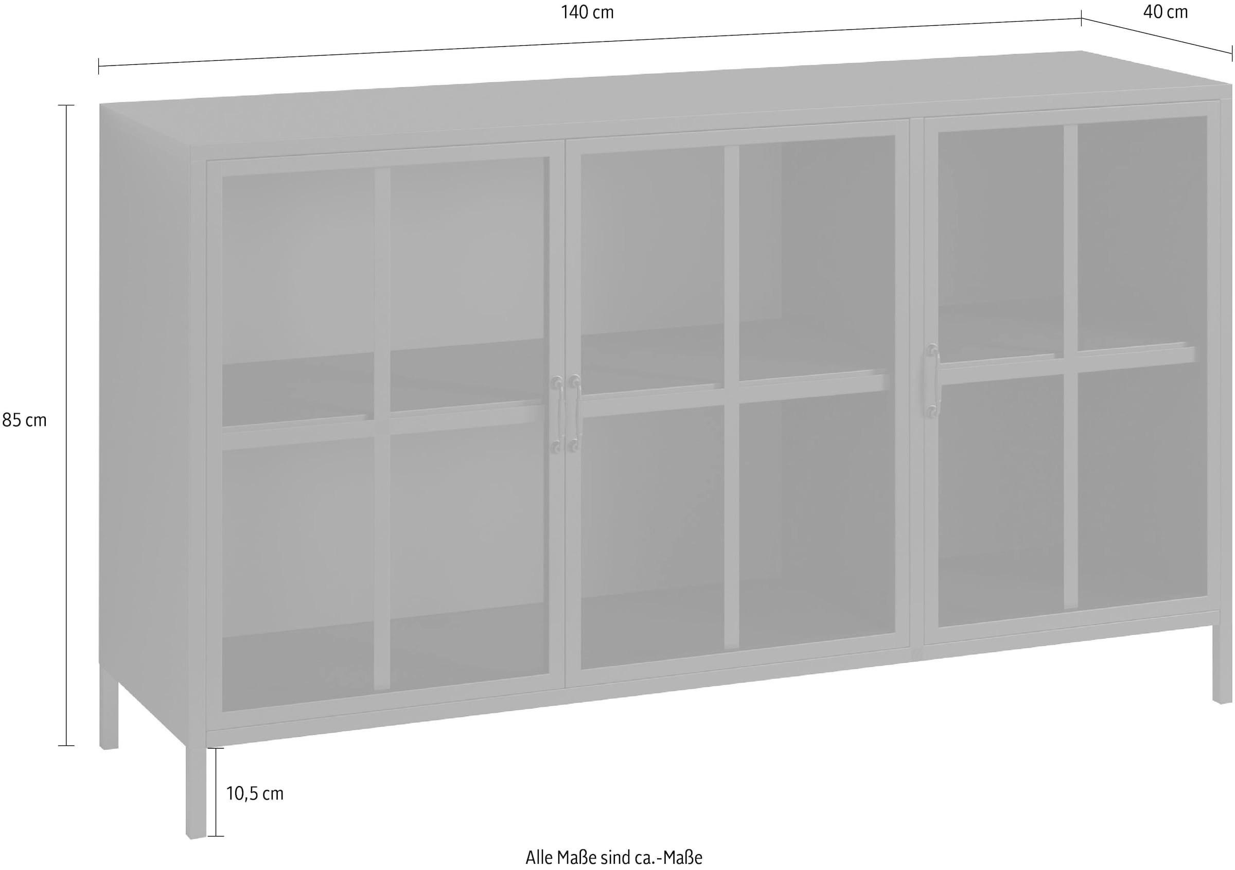 Homexperts Vitrine »Choice«, designorientiertes Sideboard mit Glastüren