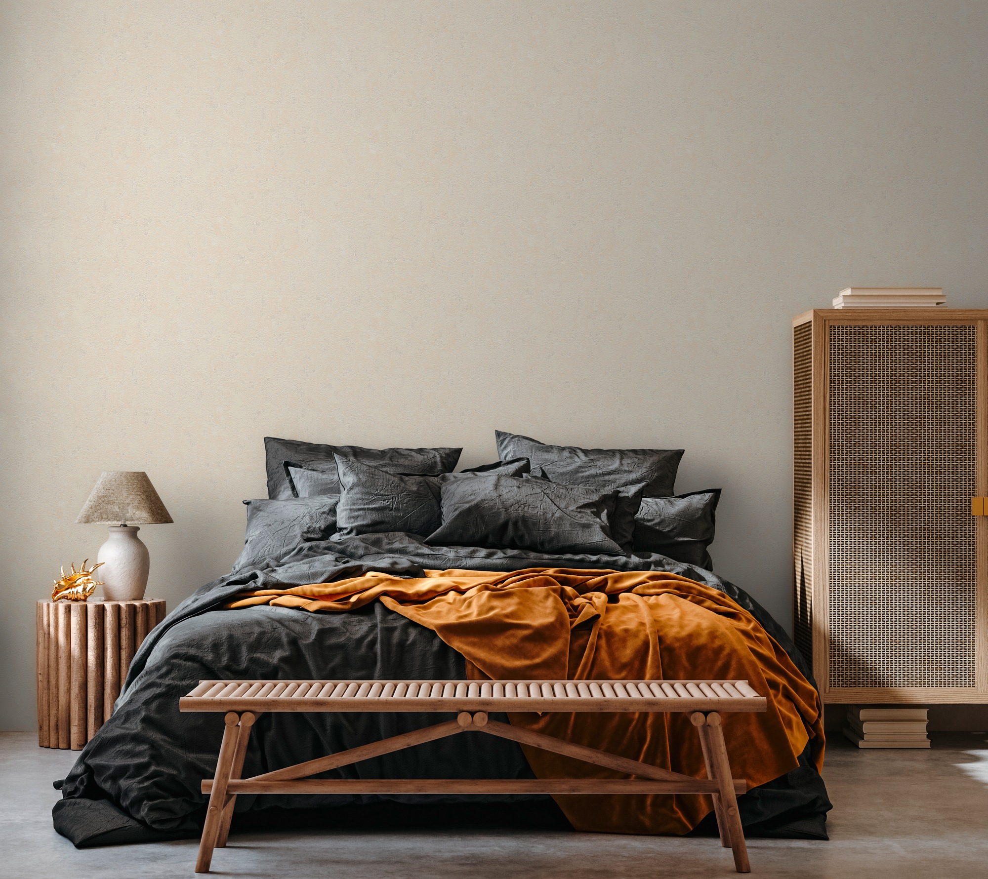 A.S. Création Vliestapete »Casual Living Struktur-Tapete Unitapete Putzoptik Putzoptik«, leicht glänzend, Vliestapete einfarbig für Schlafzimmer Küche Wohnzimmer Struktur Flur