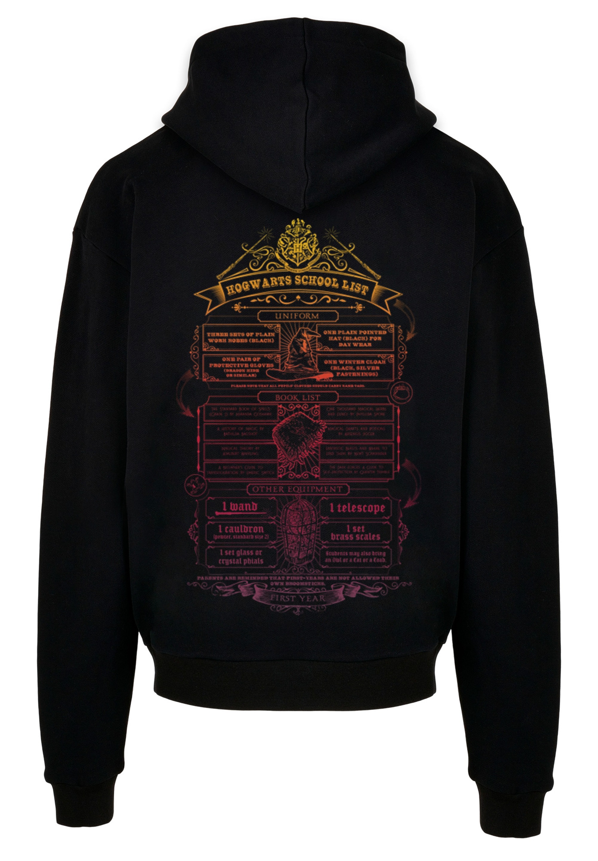 F4NT4STIC Kapuzenpullover »Harry Potter Hogwarts School list« Print