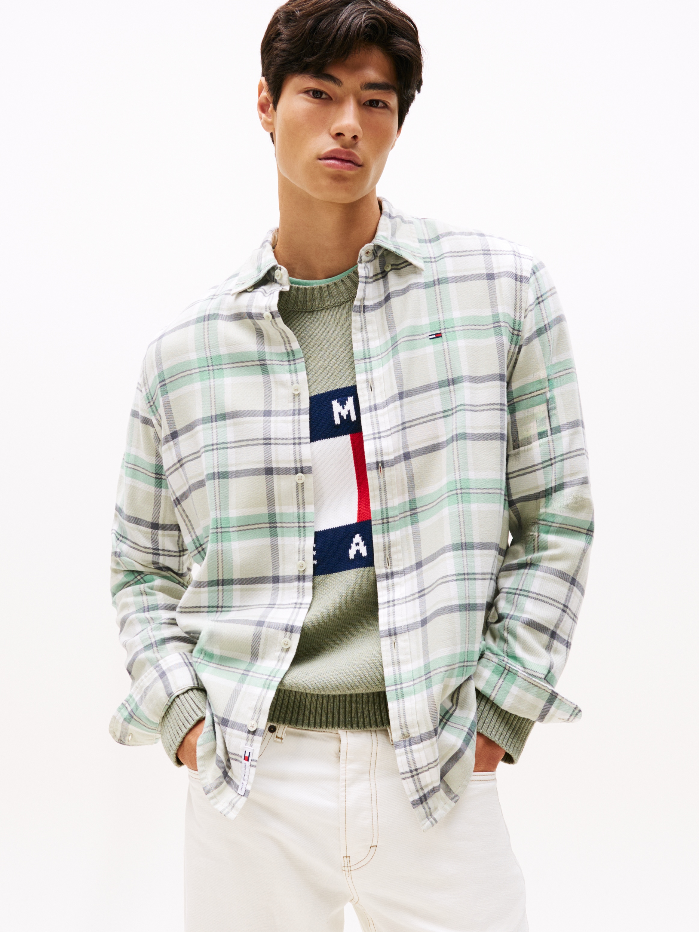 Tommy Jeans Flanellhemd "TJM REG FLANNEL CHECK SHIRT EXT", kariert, regular günstig online kaufen
