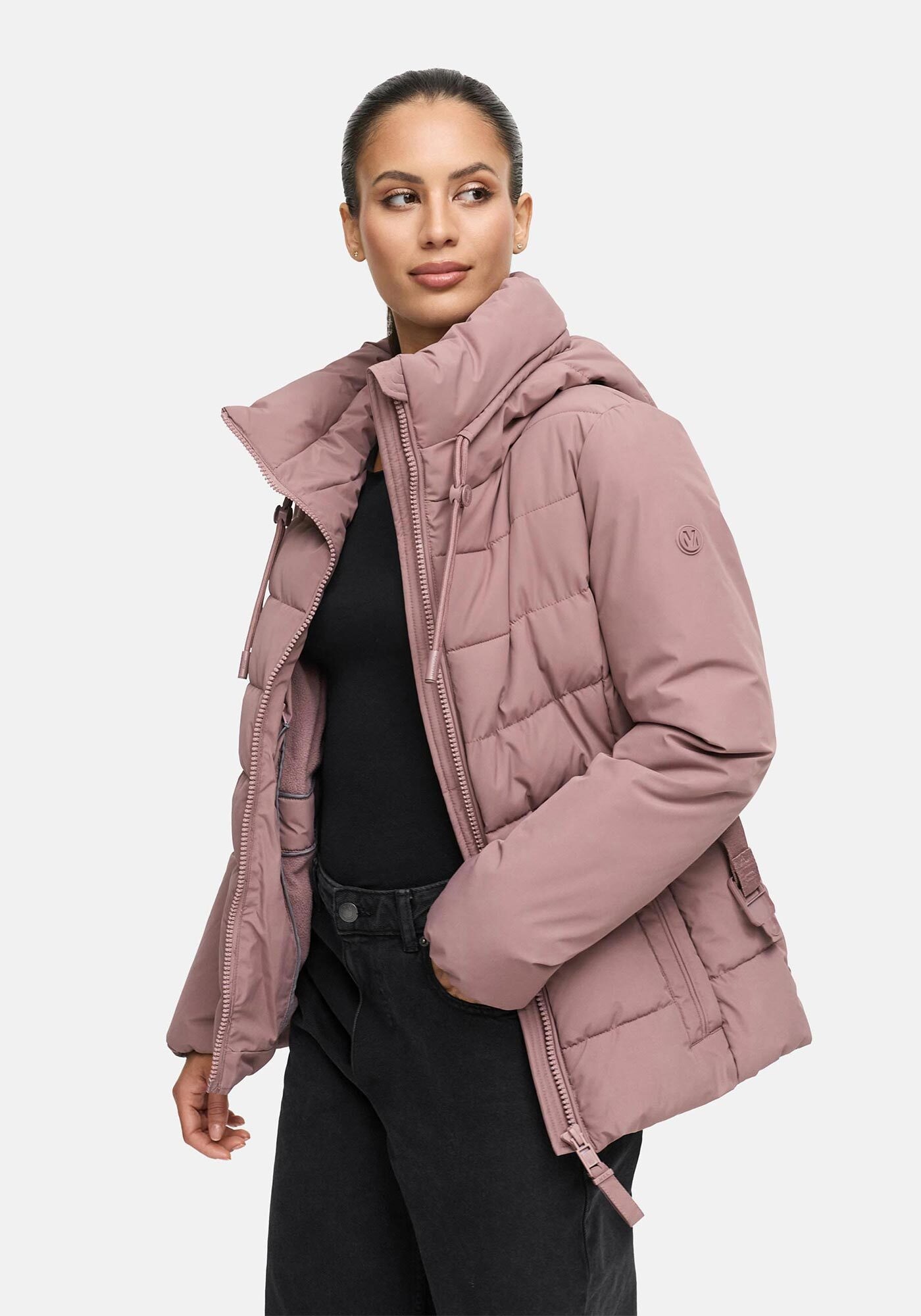 Marikoo Winterjacke »Himee« mit praktischem Taillengürtel und robuster Klickschnalle