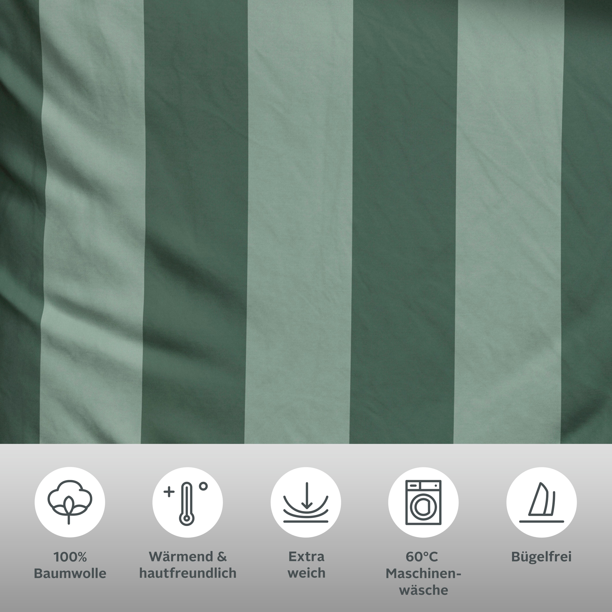 Thumbnail - Home affaire Bettwäsche "Sari" 2 Stk. tlg. in verschiedenen Qualitäten, maritime Bettwäsche mit Streifen