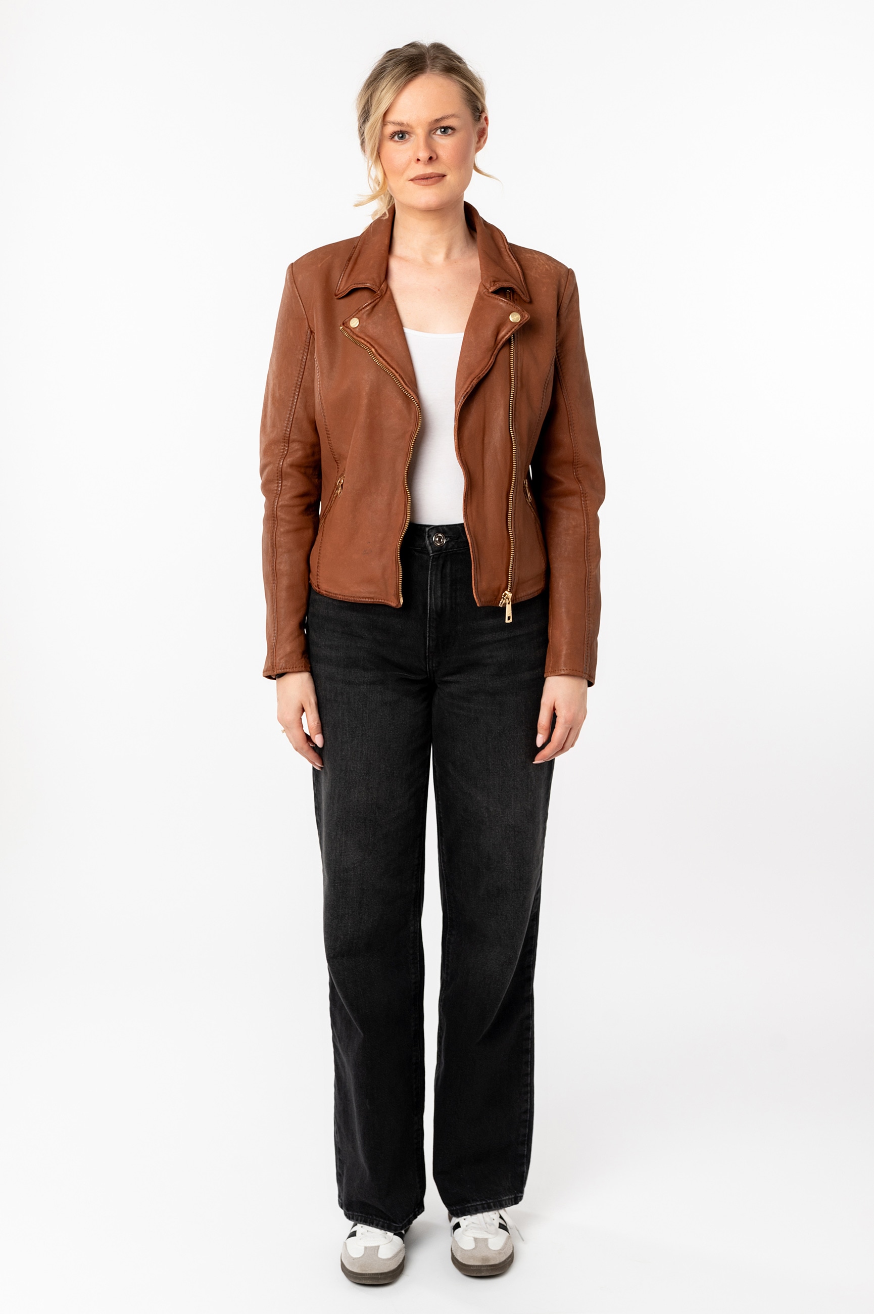 Mauritius Lederjacke »MWInessa«, mit Reverskragen